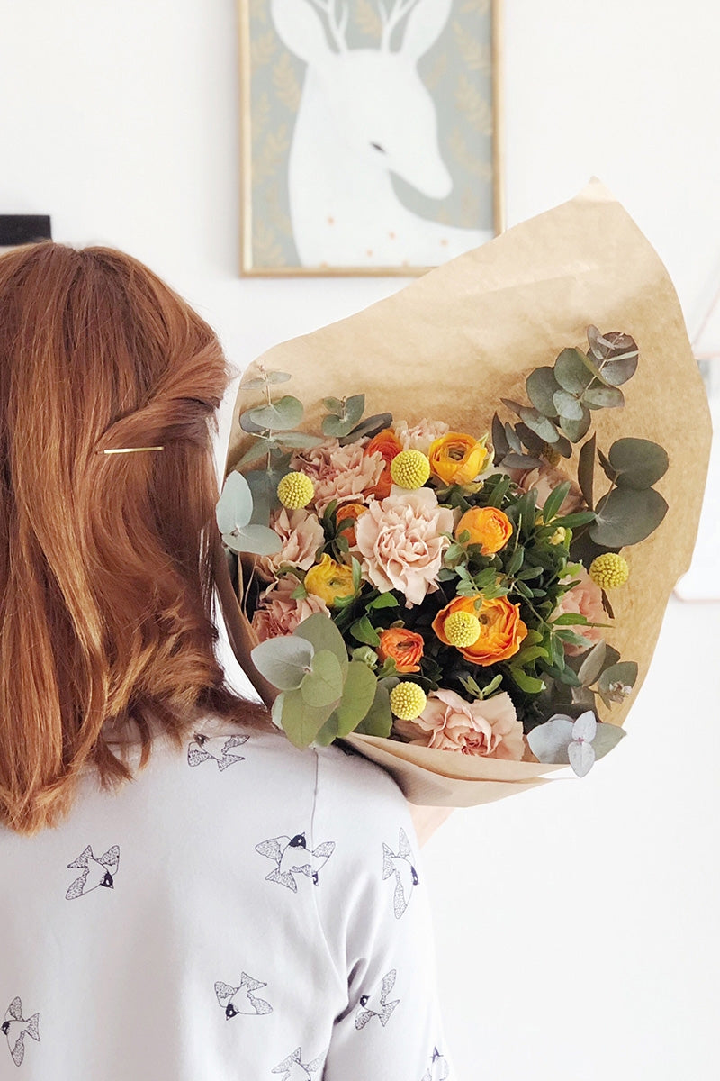 Grey Bird print Oversize Laura dress