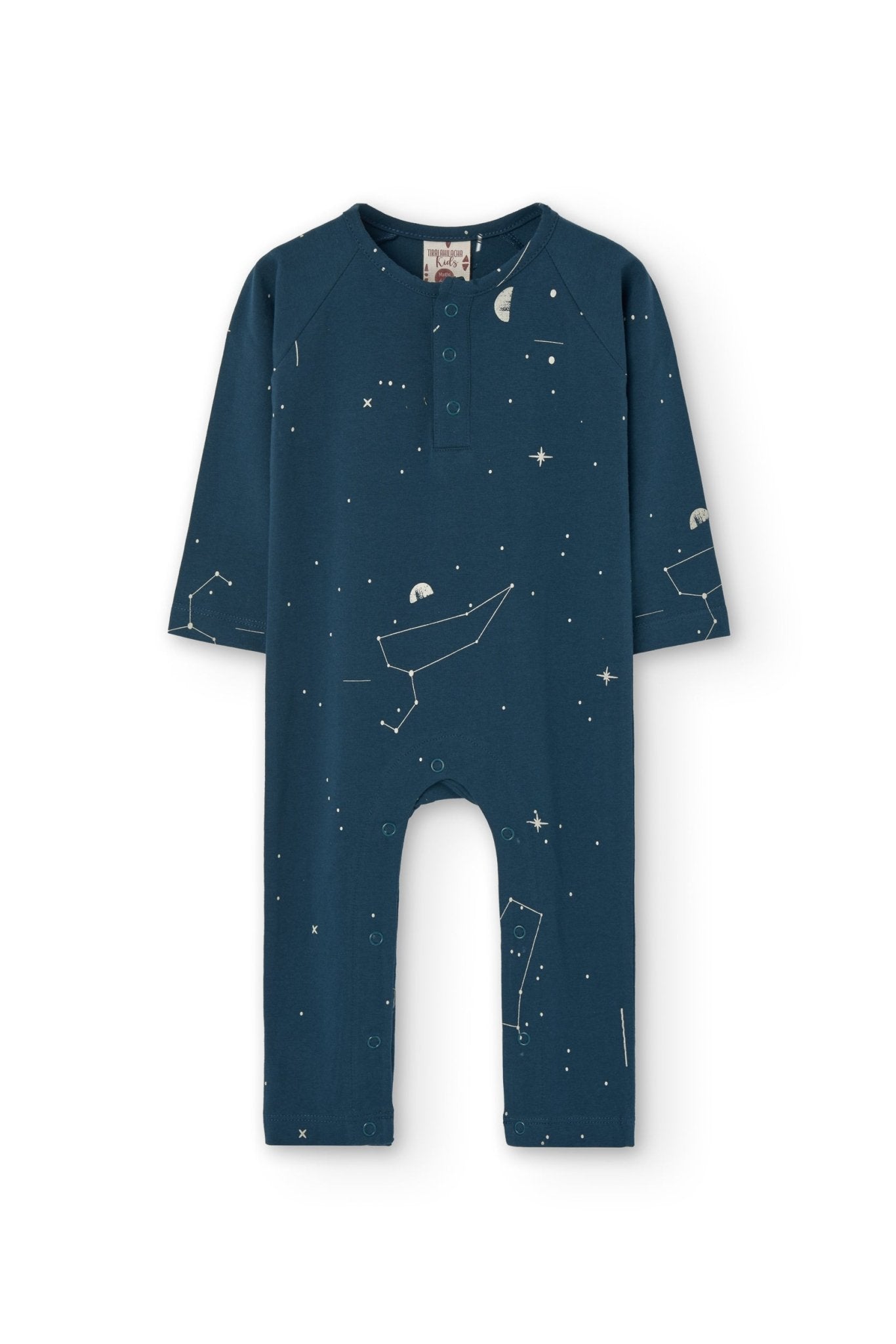 Guida long sleeve baby jumpsuit blue constellations