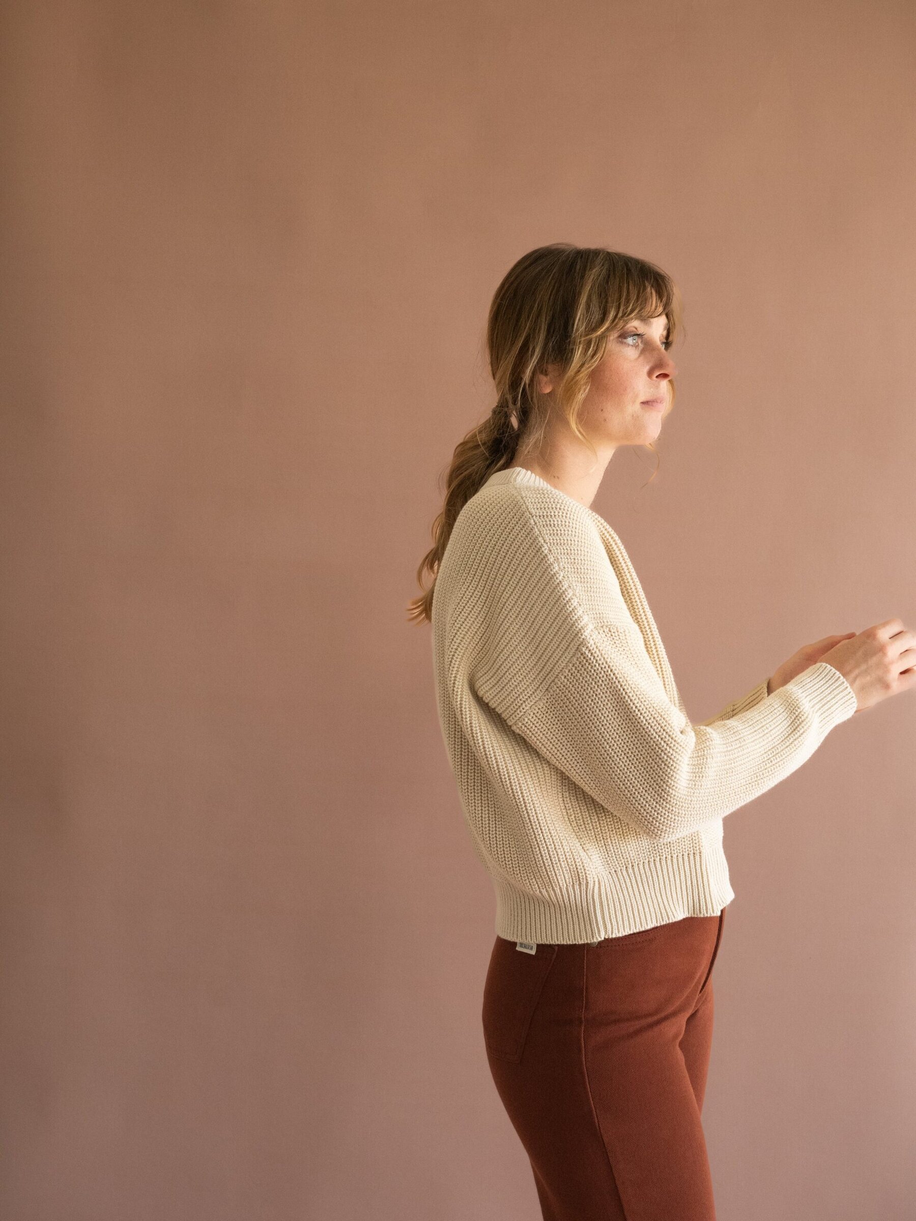 Gyra sweater beige organic cotton - Imagen 4