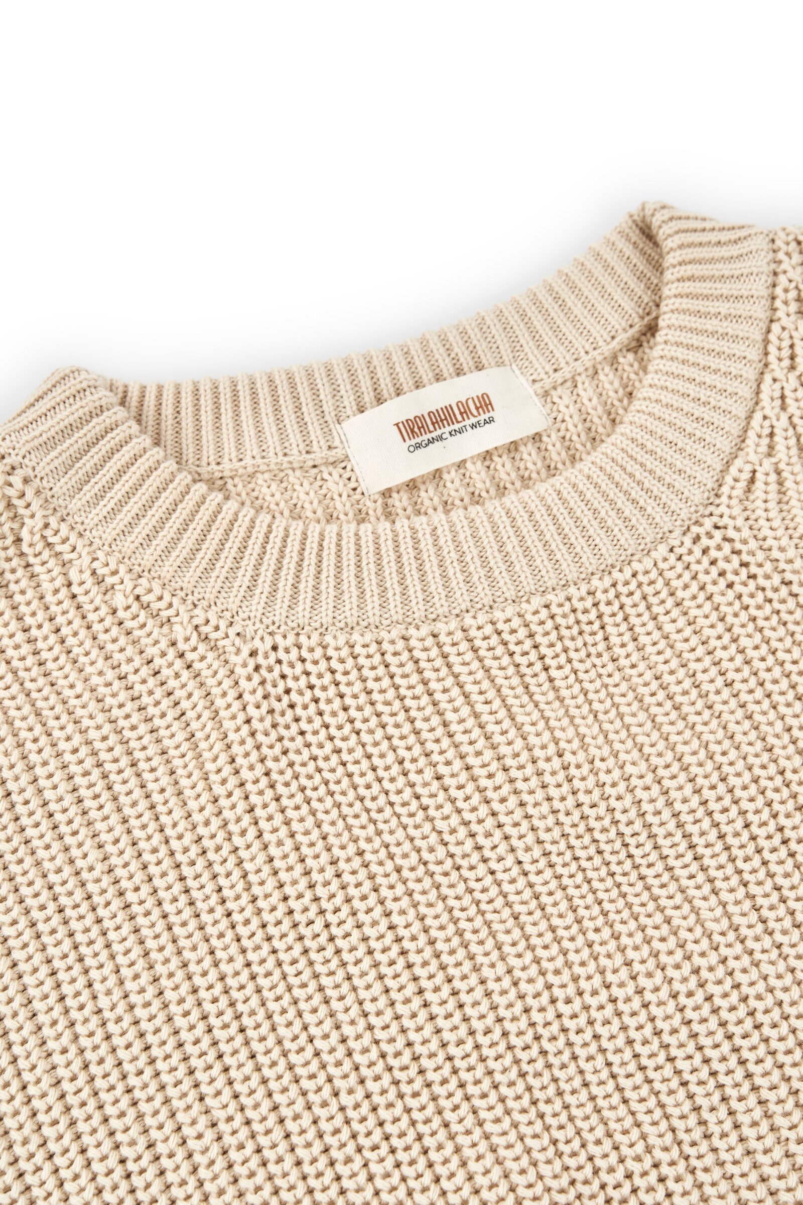 Gyra sweater beige organic cotton - Imagen 7