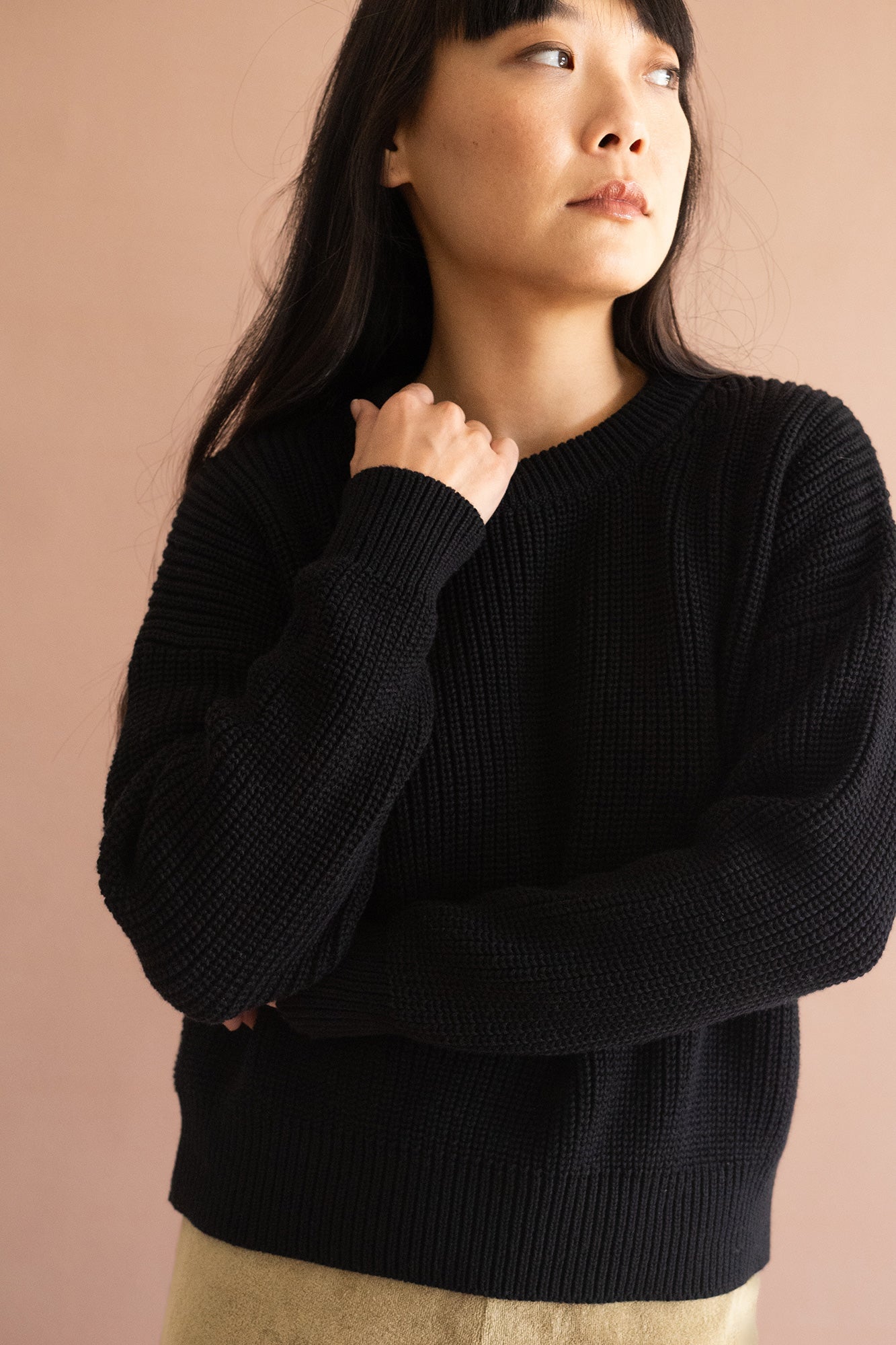 Gyra sweater cosmos black organic cotton - Imagen 3