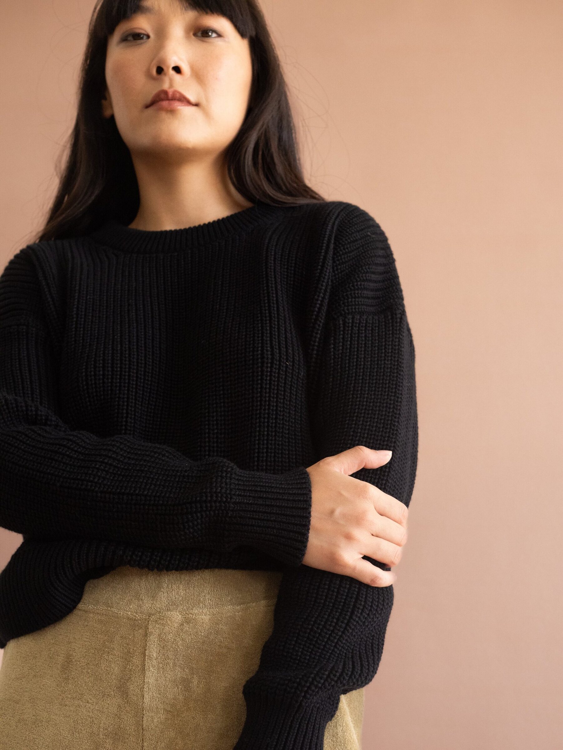 Gyra sweater cosmos black organic cotton - Imagen 5