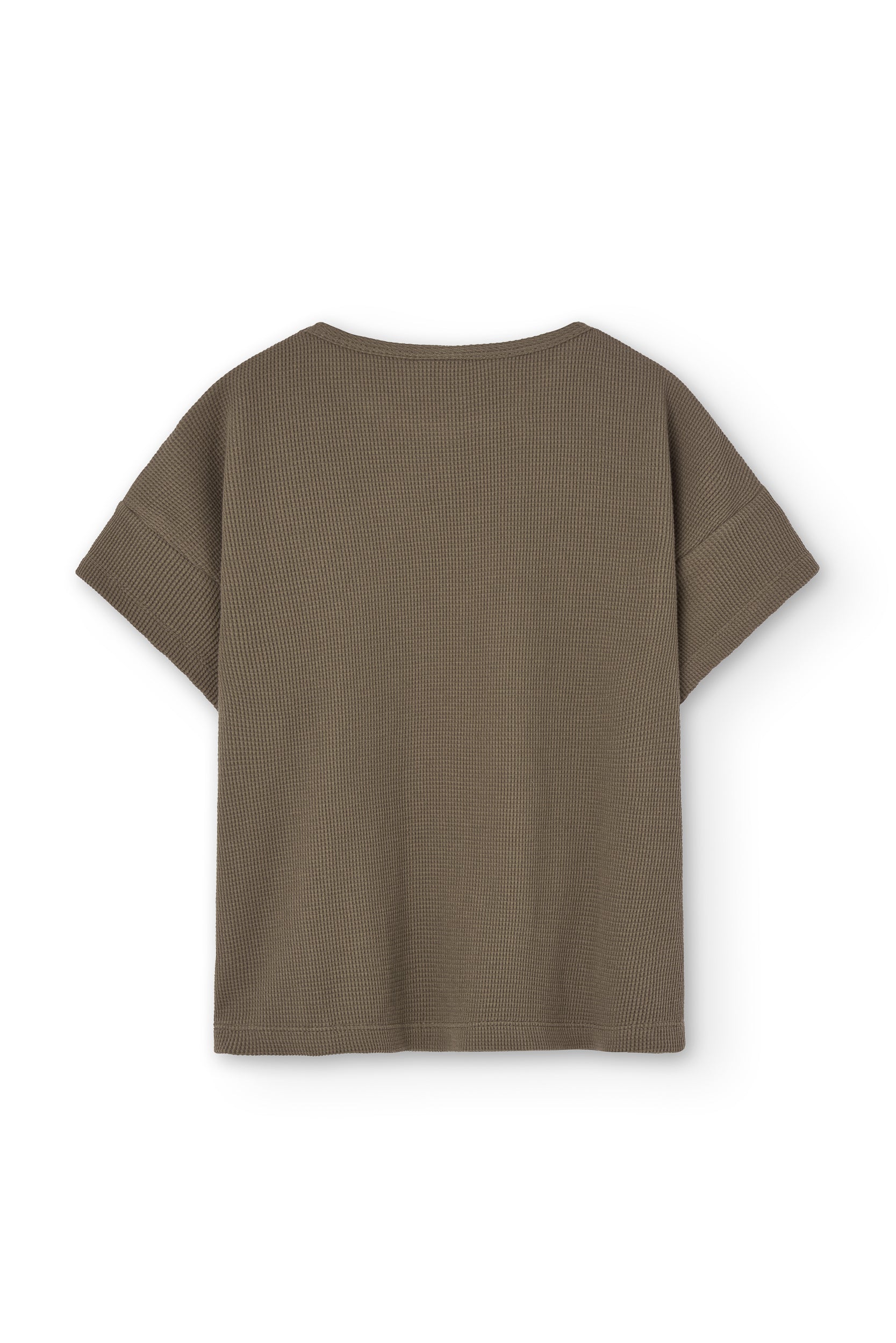 Haco waffle oversized T-shirt in brown - Imagen 2