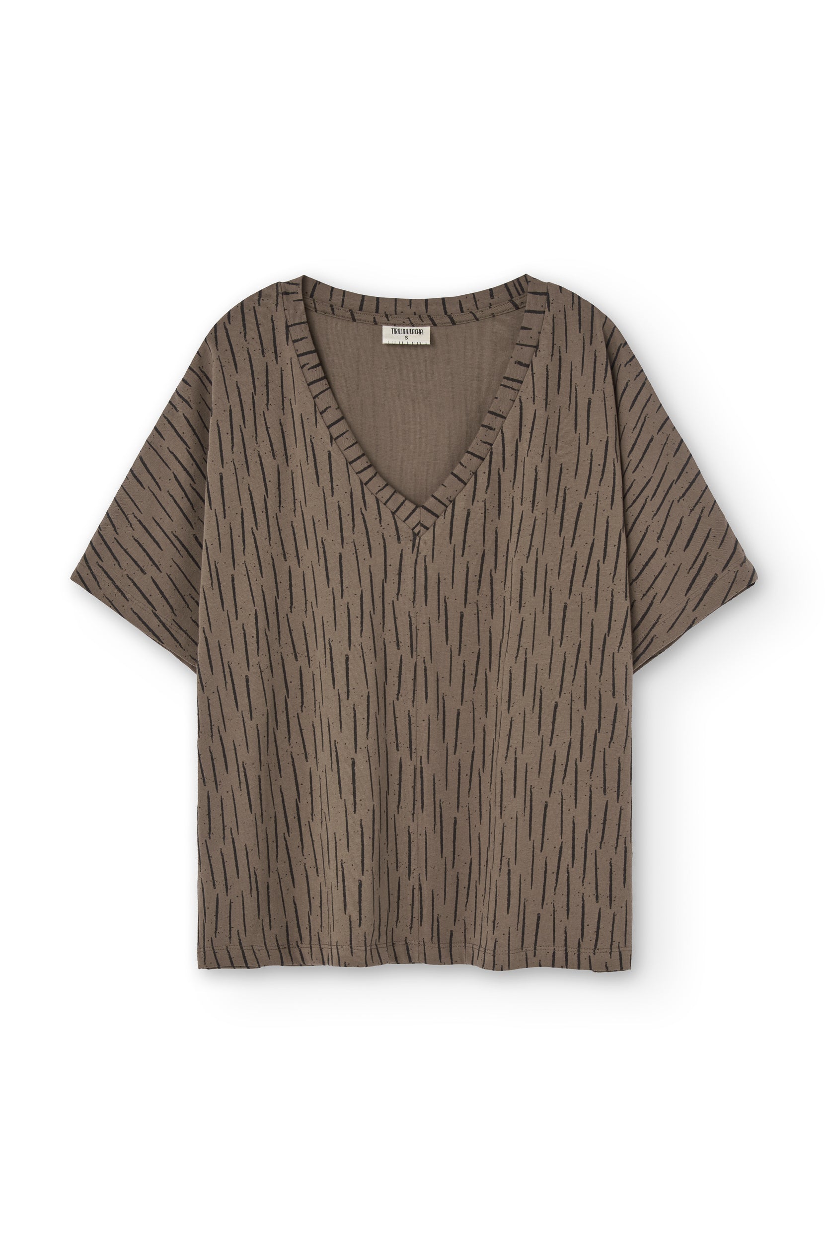 Hada oversized T-shirt in brown bark