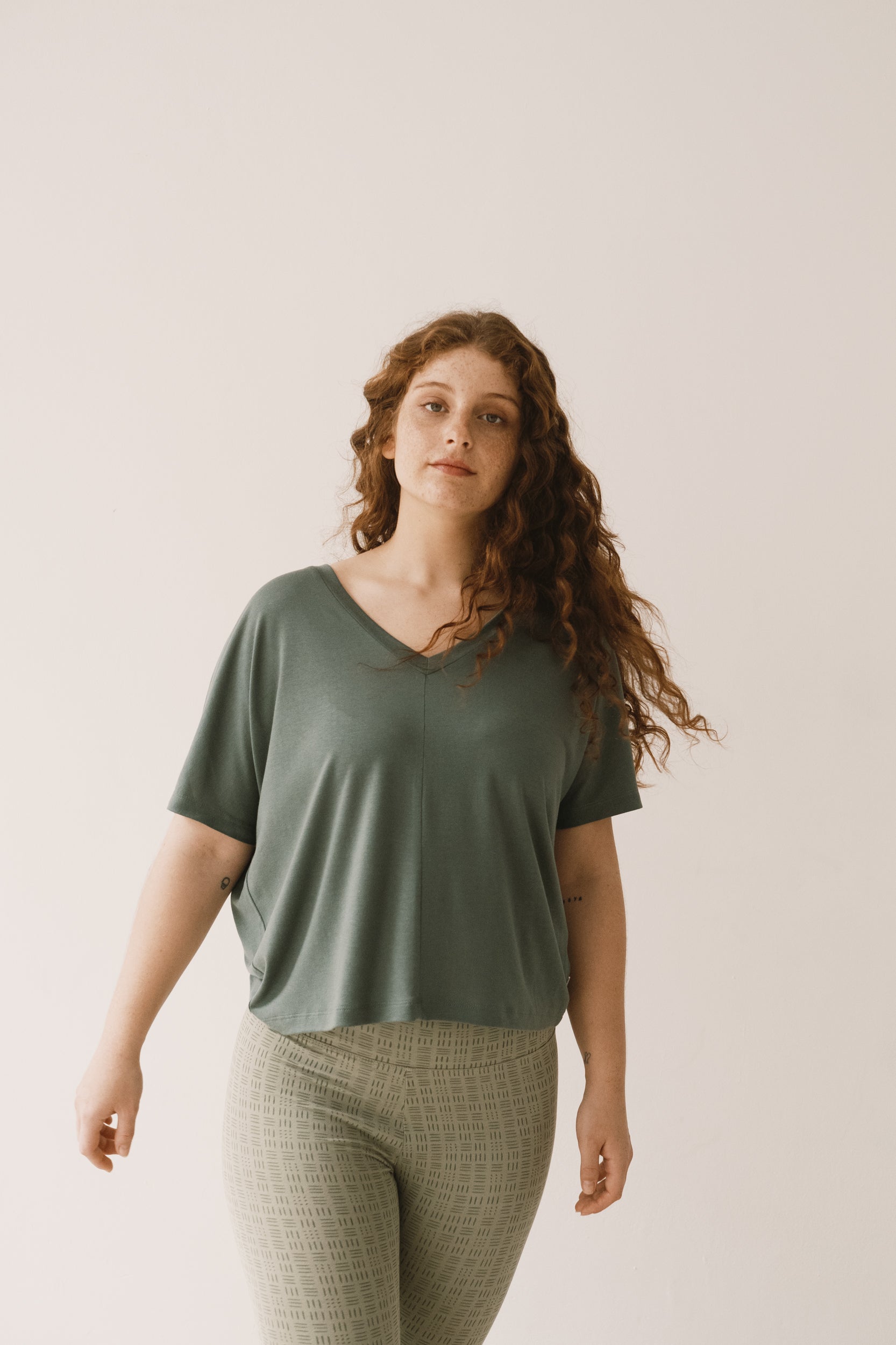 Hada TENCEL™ Oversized T-shirt in green - Imagen 3