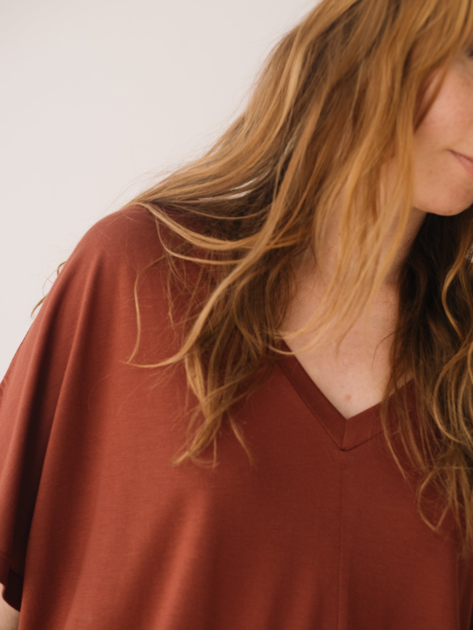 Hada TENCEL™ Oversized T-shirt in red - Imagen 5