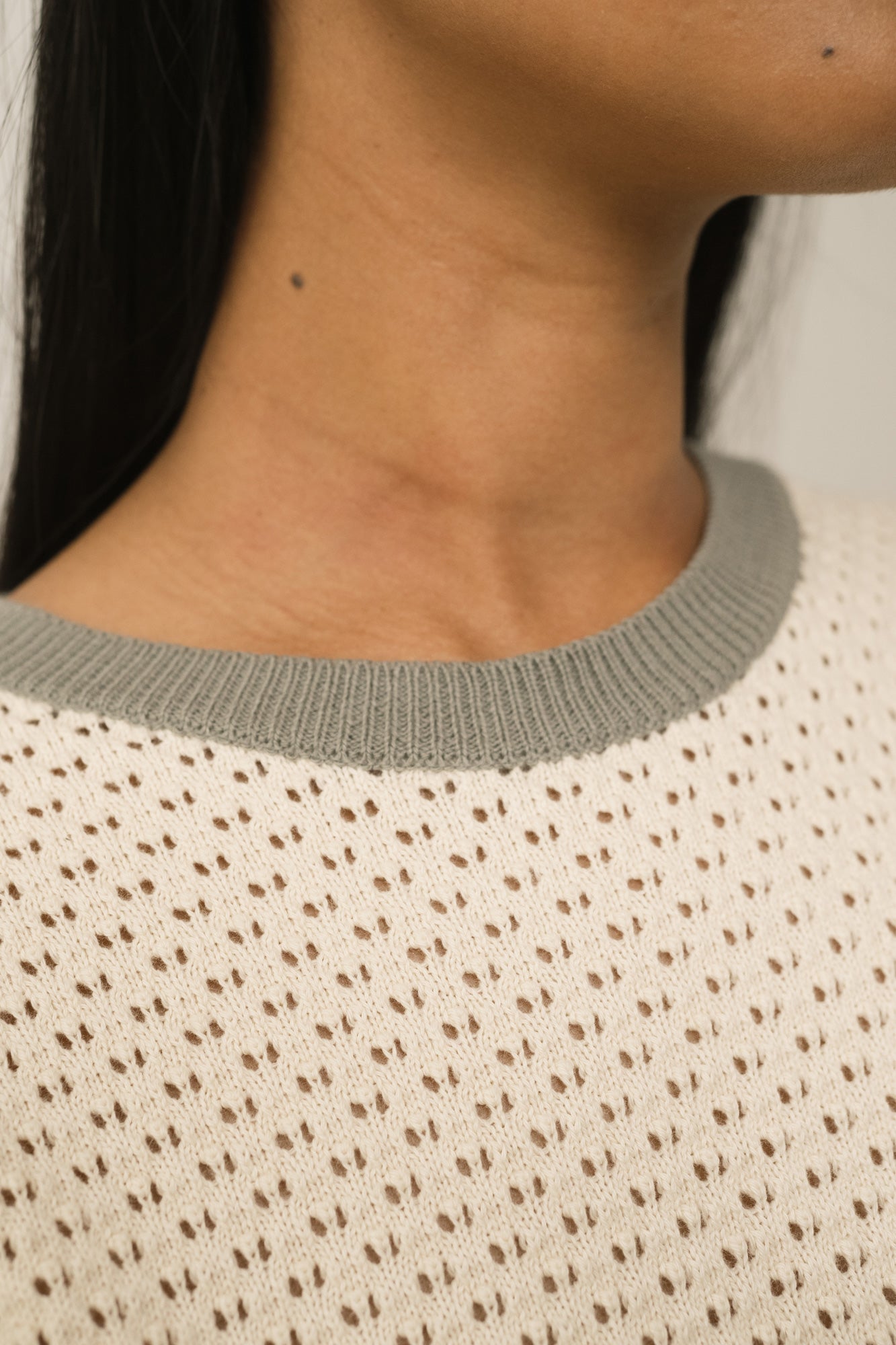 Hadara Short Sleeve Sailor Stripes Knitted Top In Blue - Imagen 5