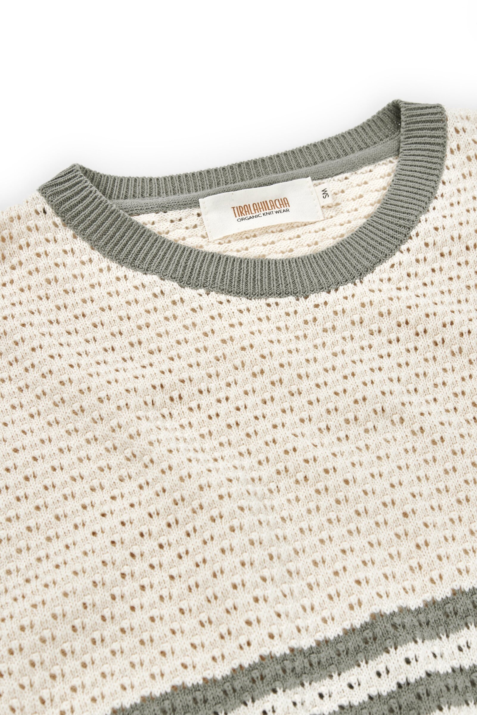 Hadara Short Sleeve Sailor Stripes Knitted Top In Blue - Imagen 6