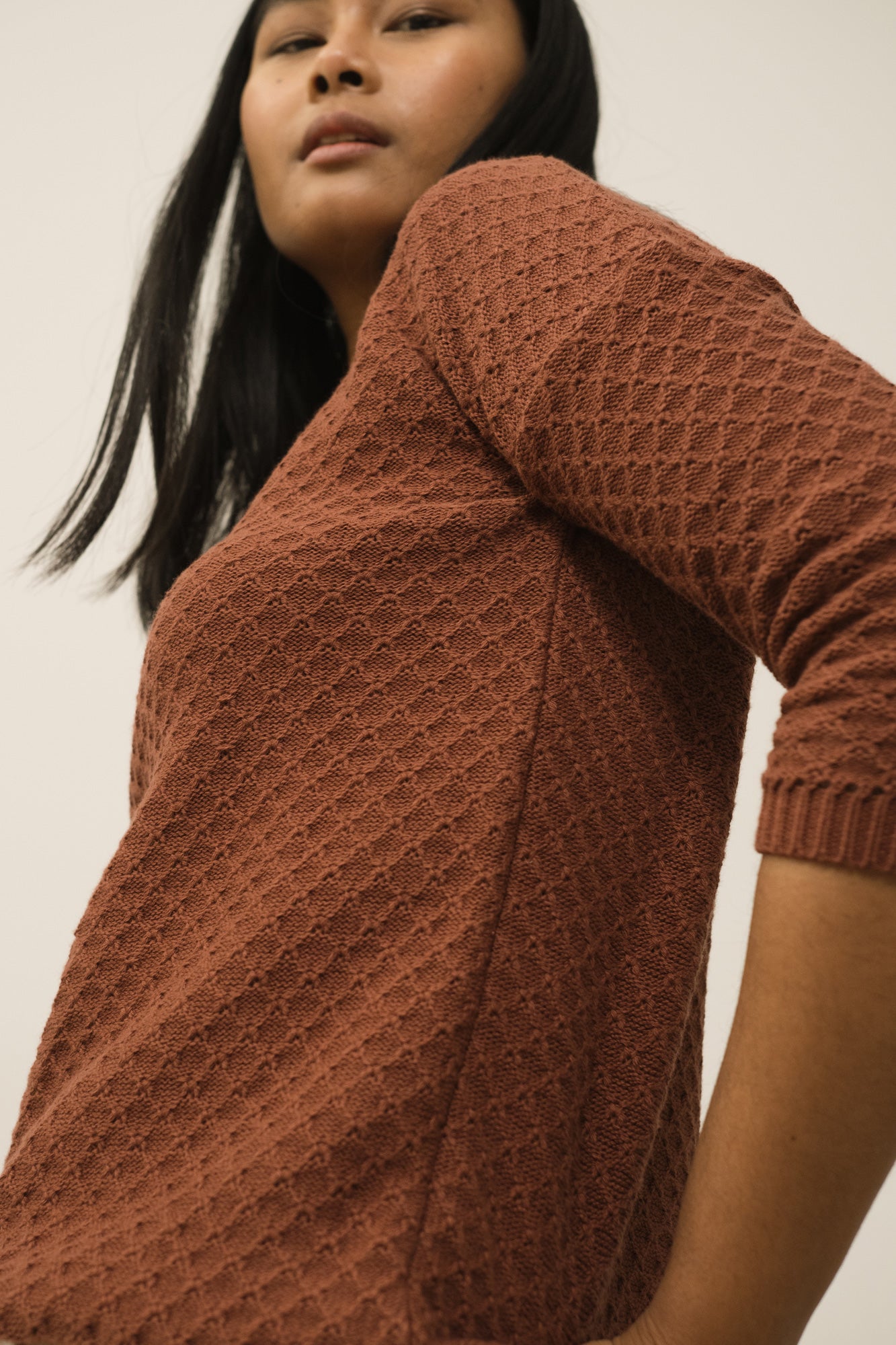 Hadi Organic Cotton Sweater In Red - Imagen 3