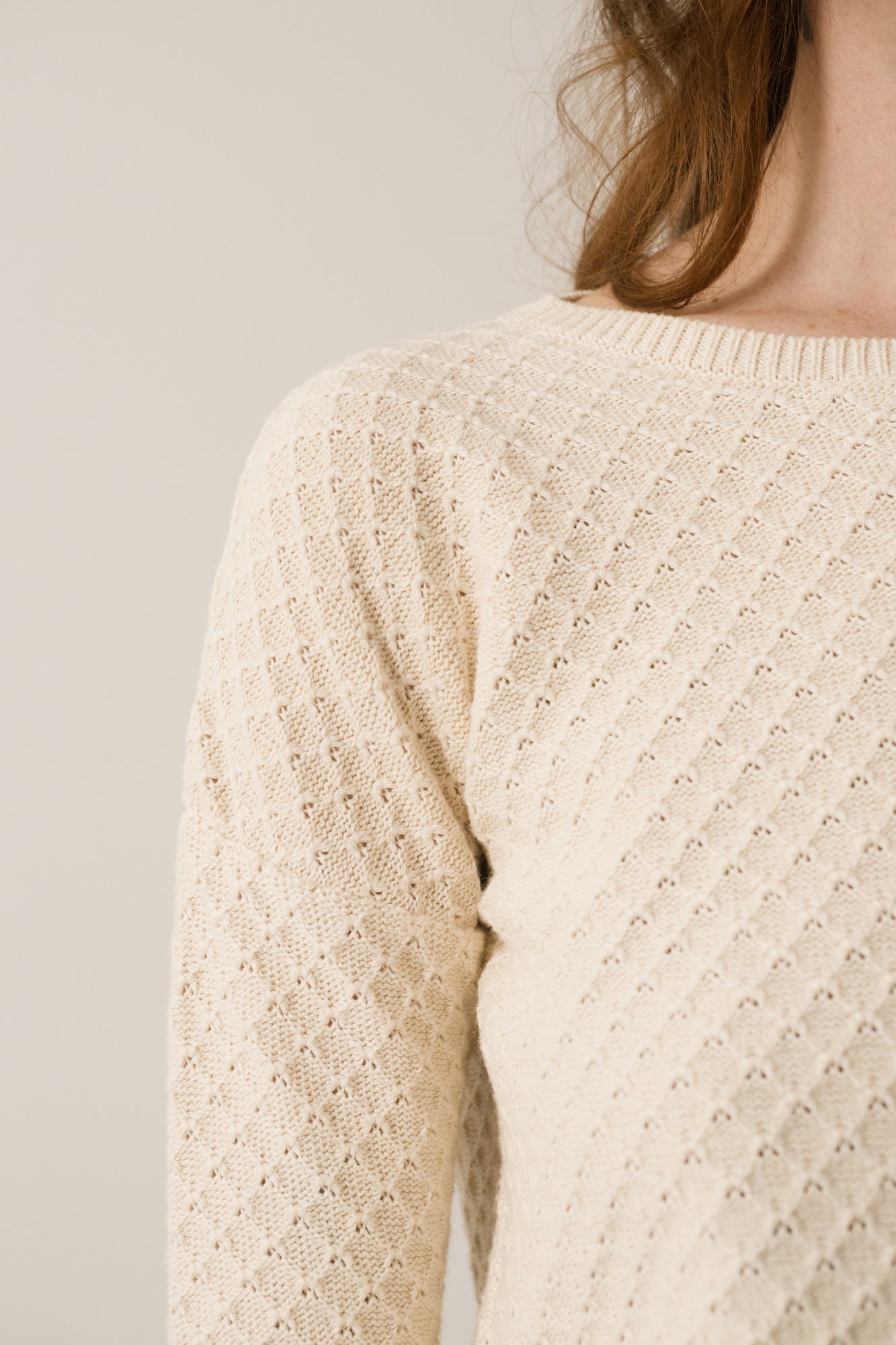 Hadi Organic Cotton Sweater In White - Imagen 4