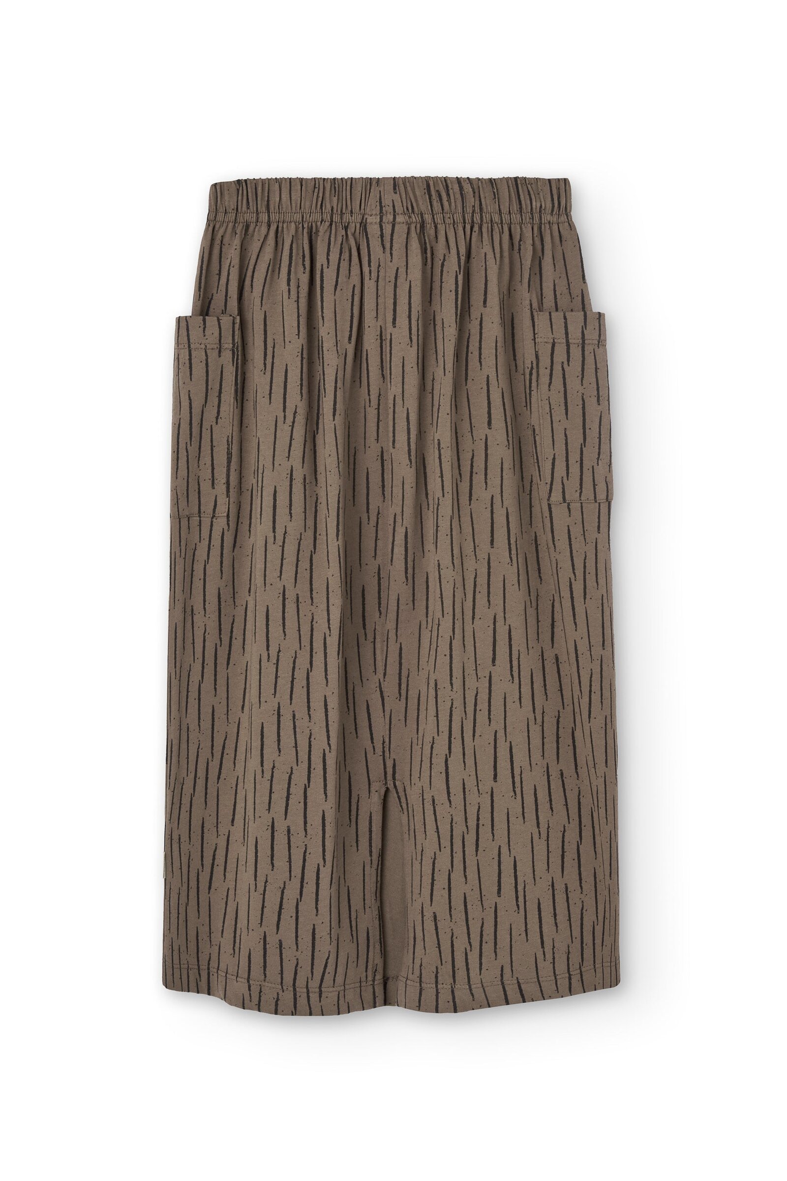 Hadiya bark brown organic cotton midi skirt - Imagen 2