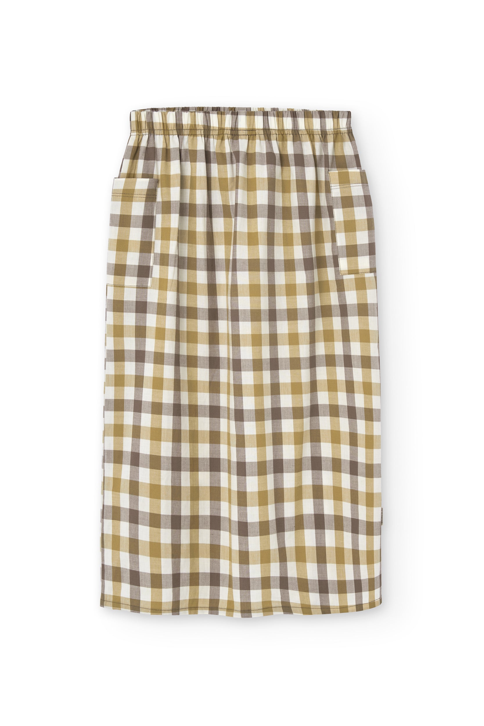 Hadiya vichy organic cotton midi skirt