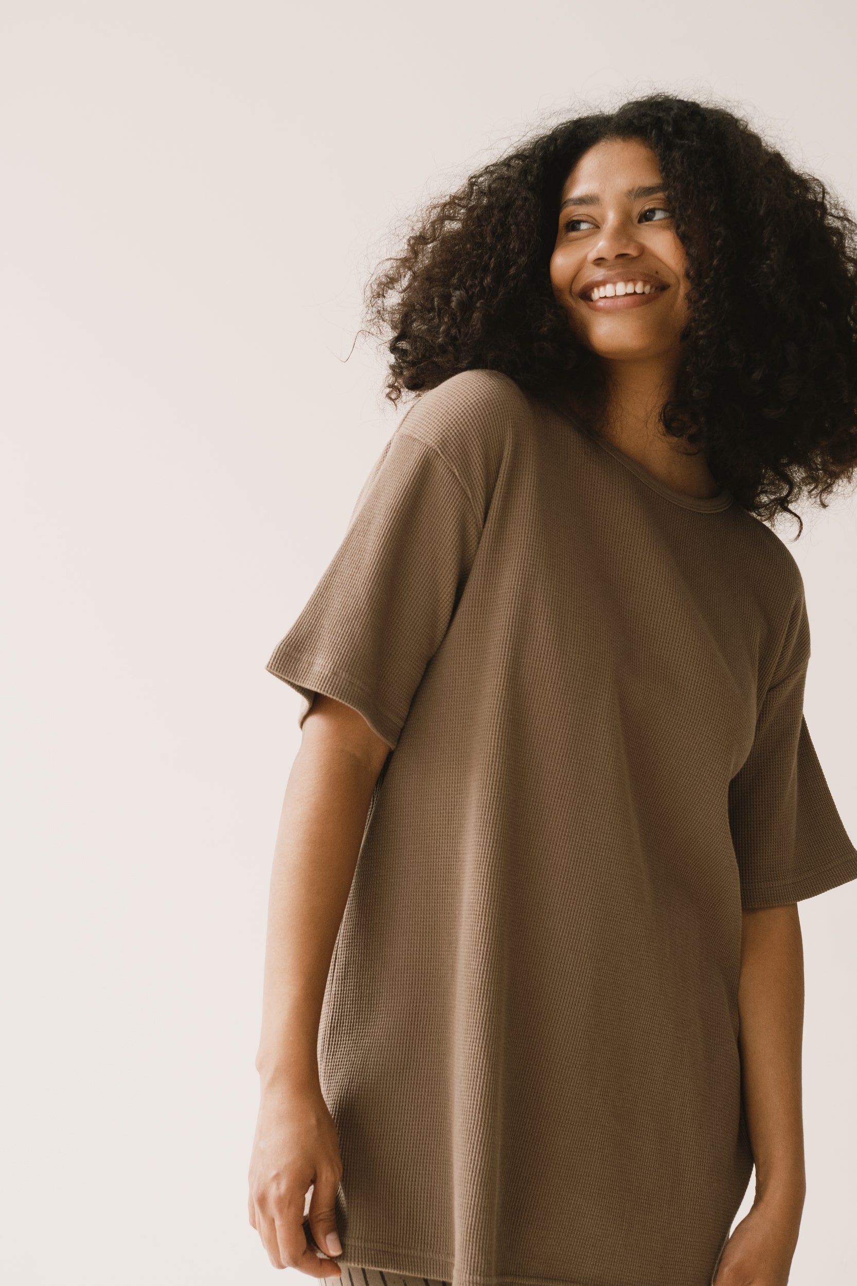 Harmony waffle Unisex T-Shirt in brown