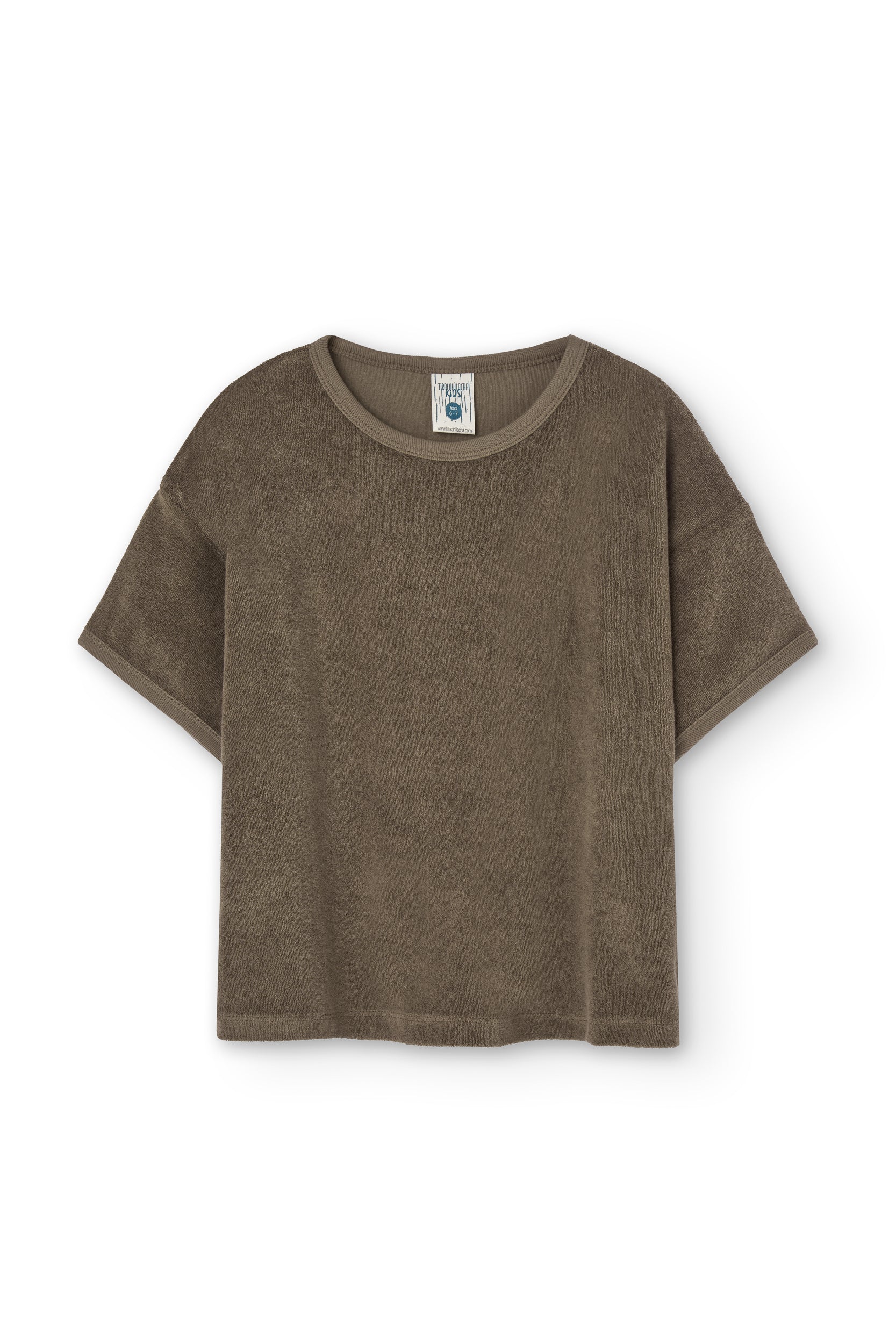 Harper oversized terry T-shirt in brown