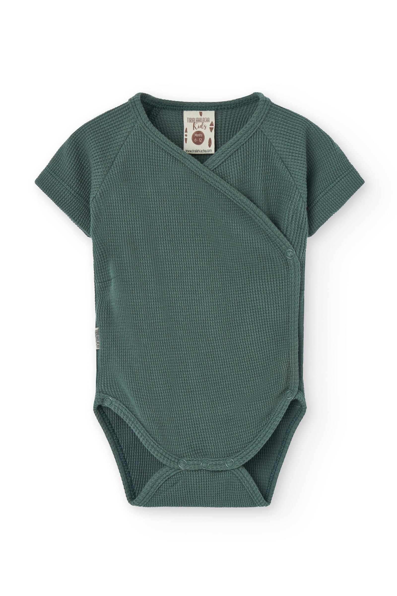 Haruka waffle kimono bodysuit in blue