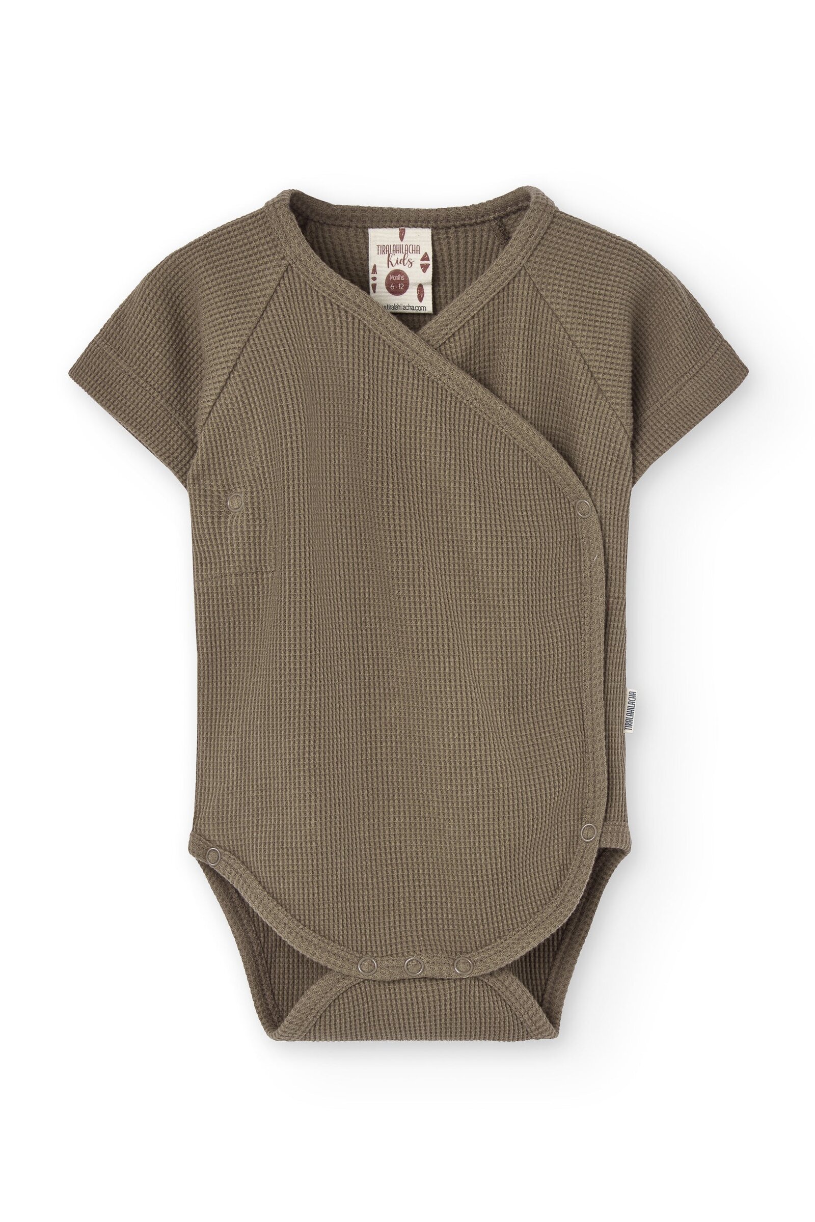 Haruka waffle kimono bodysuit in brown