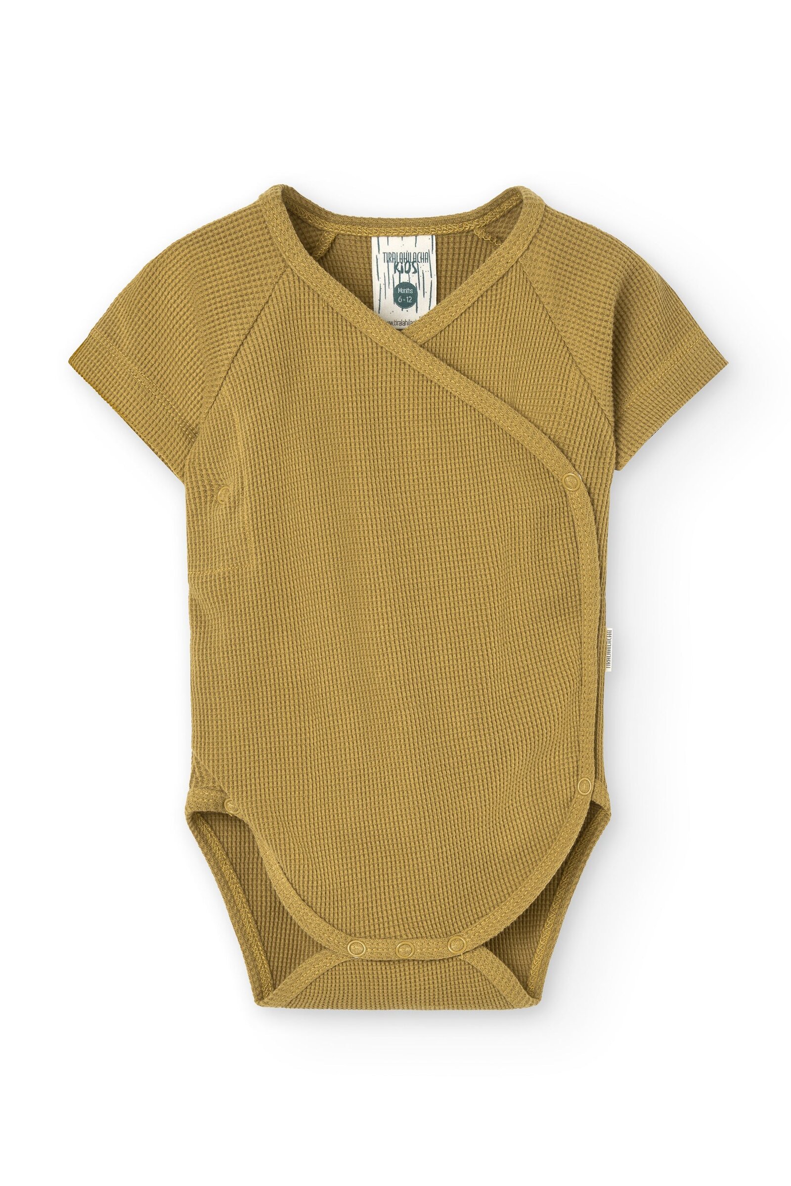 Haruka waffle kimono bodysuit in mustard