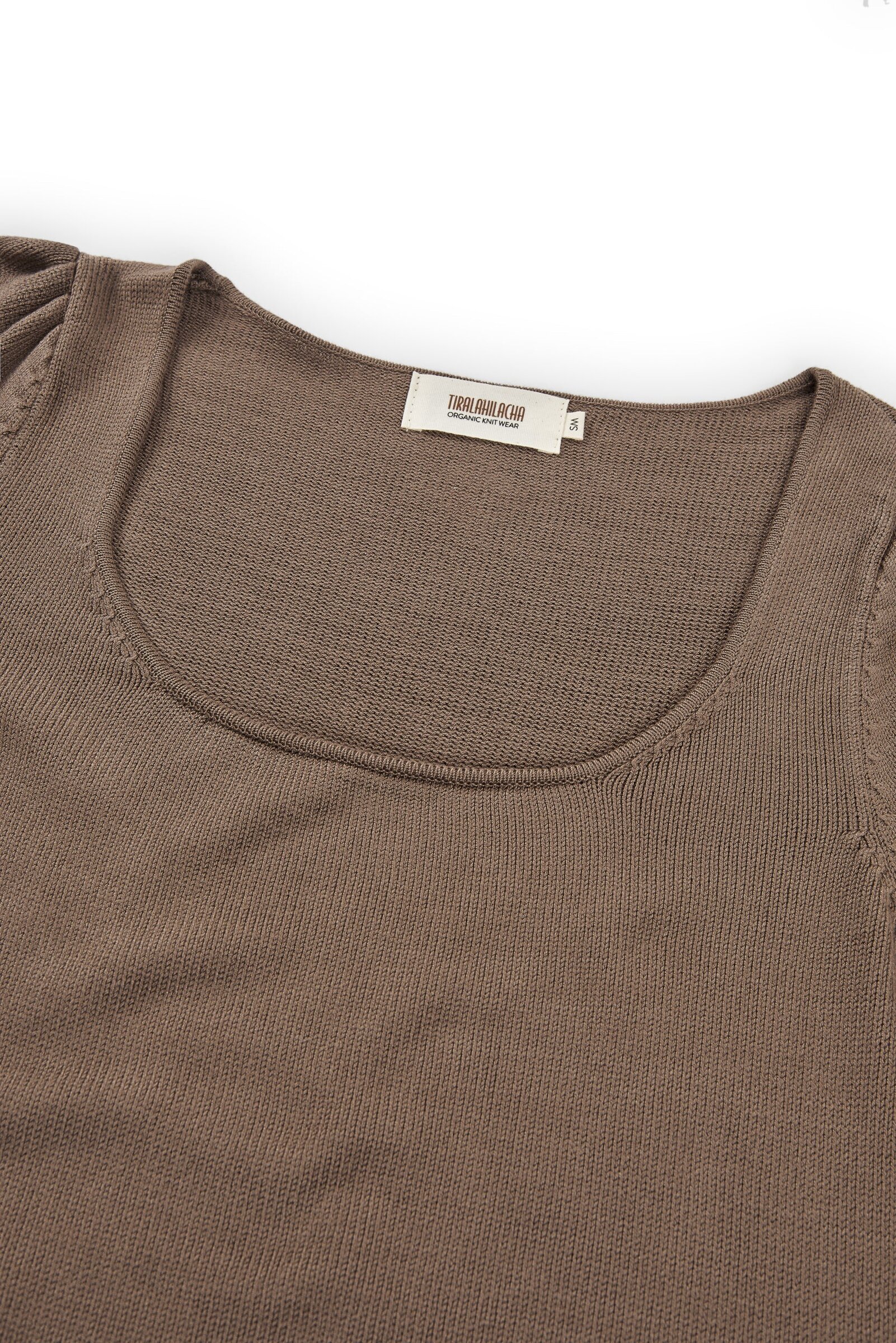 Haya Knitted TENCEL™ Top In Brown - Imagen 6