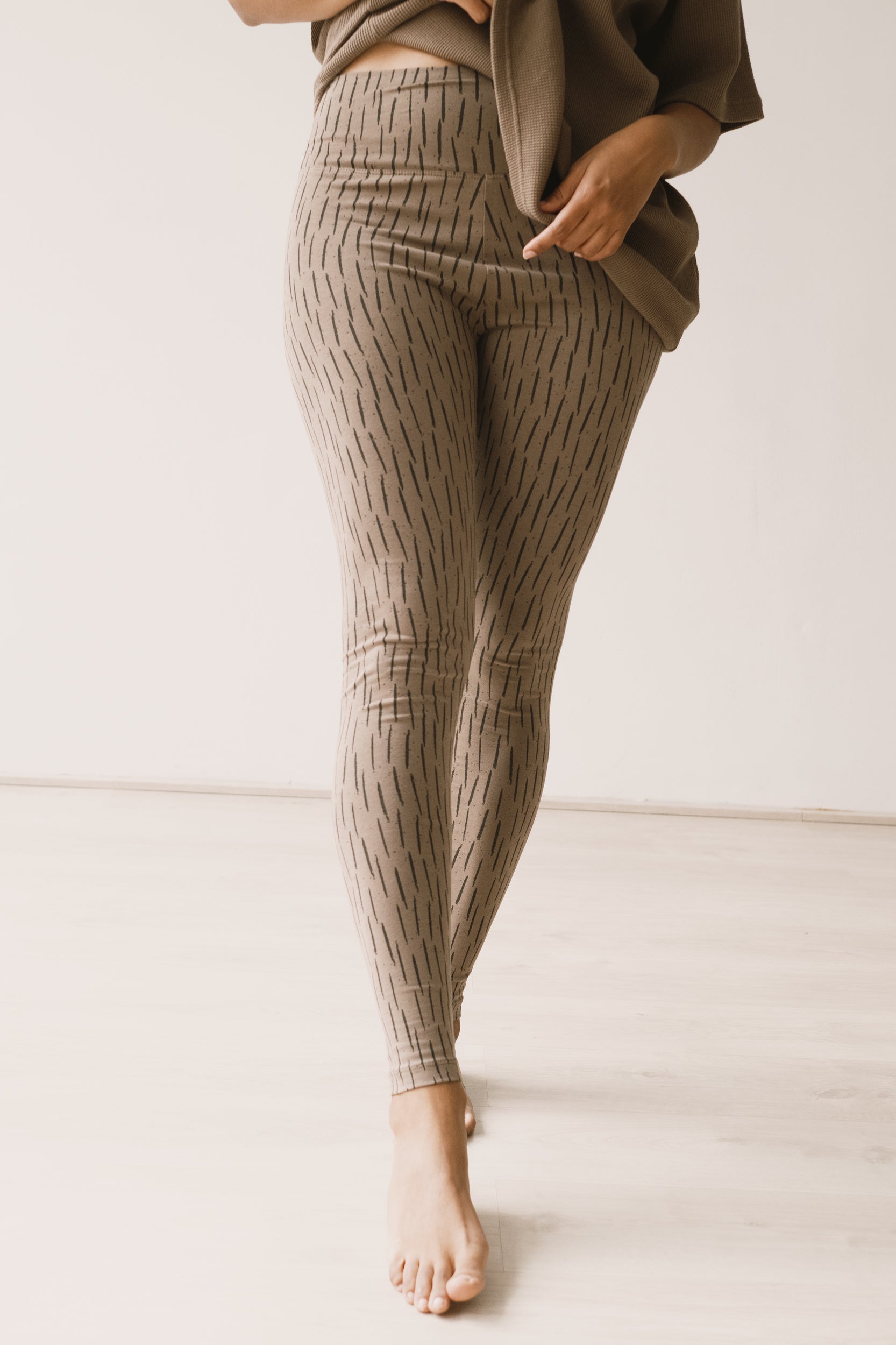 Helga leggins in brown bark - Imagen 3