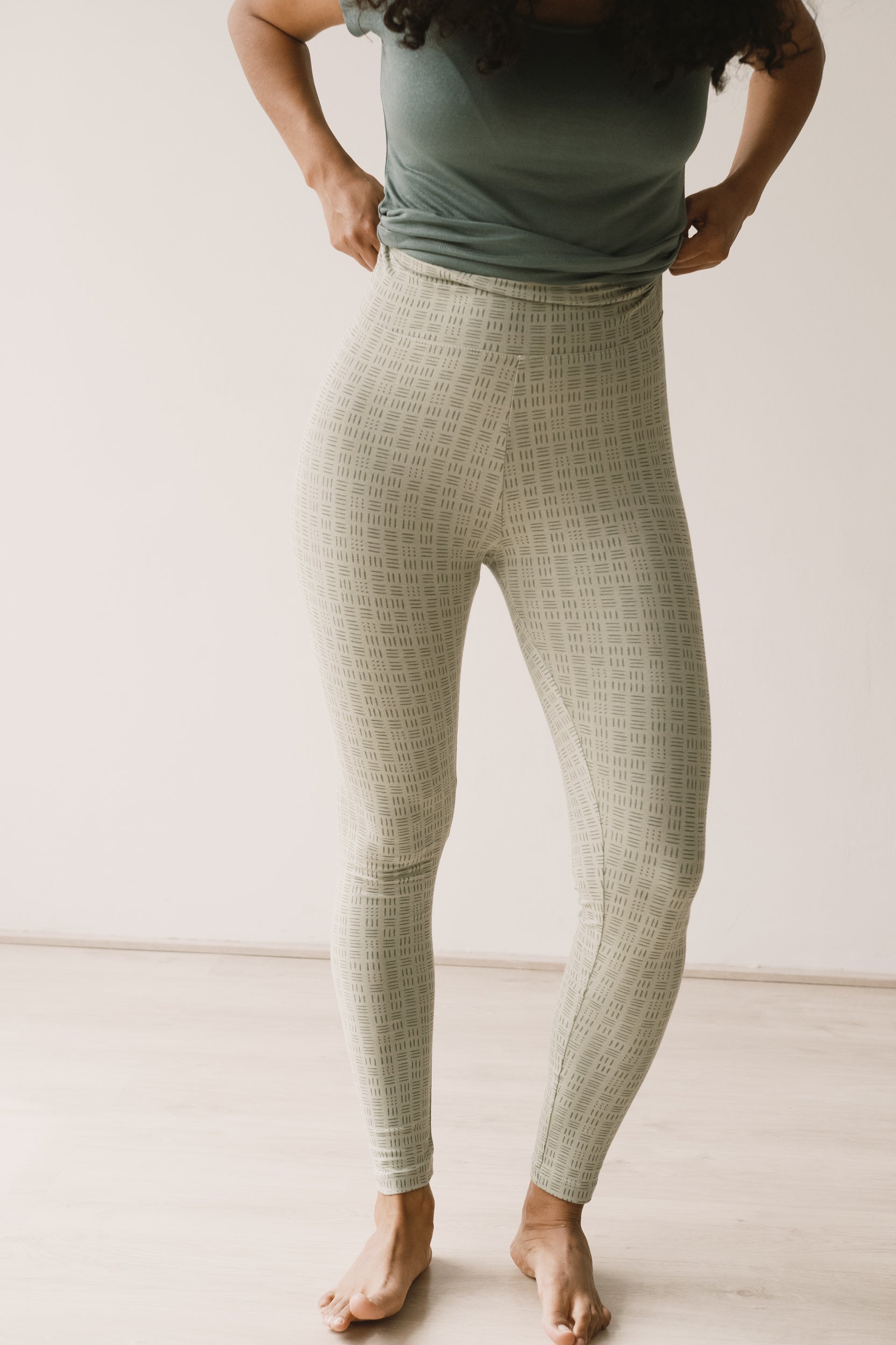 Helga leggins in wicker green - Imagen 3