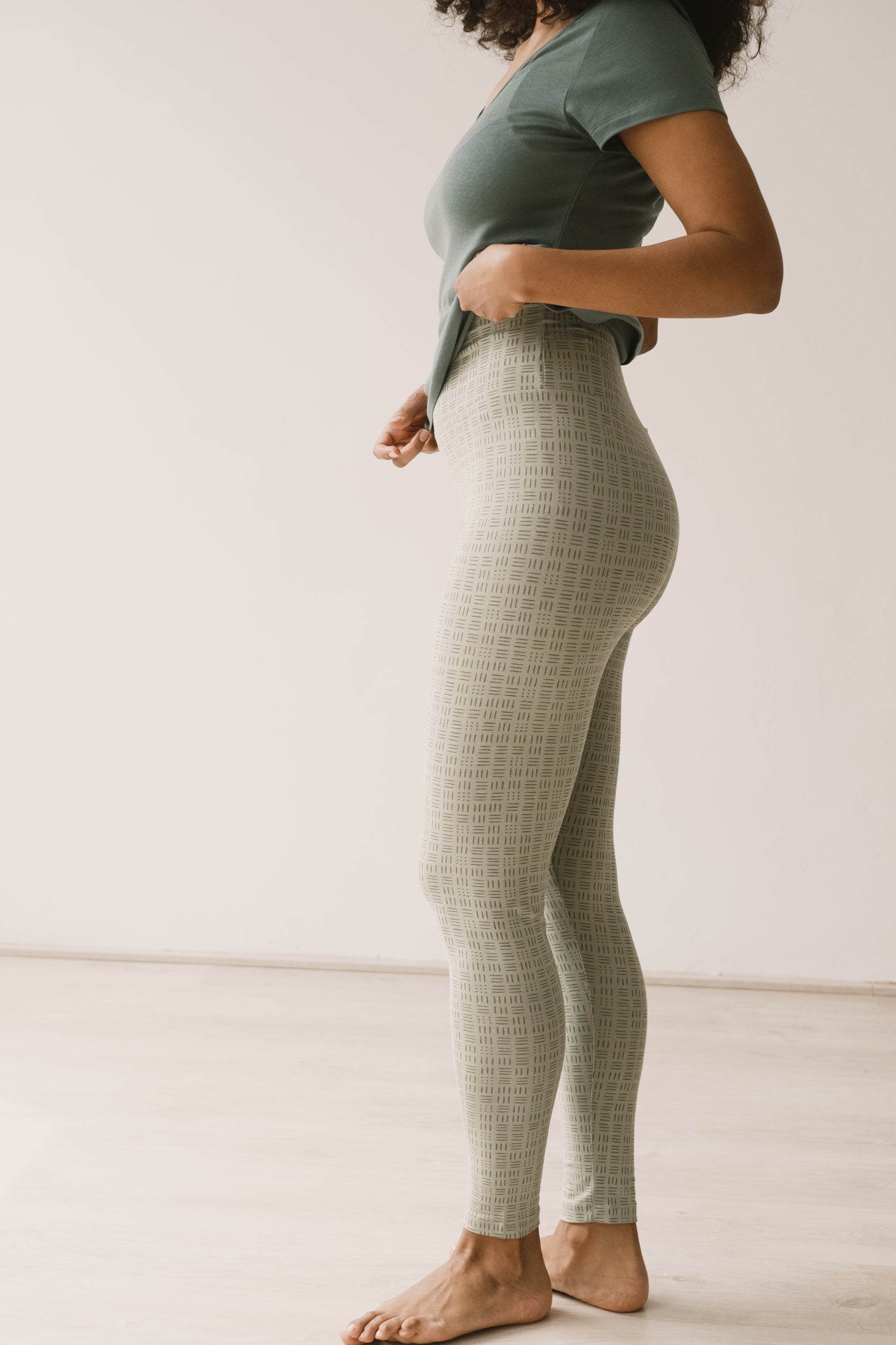 Helga leggins in wicker green - Imagen 4