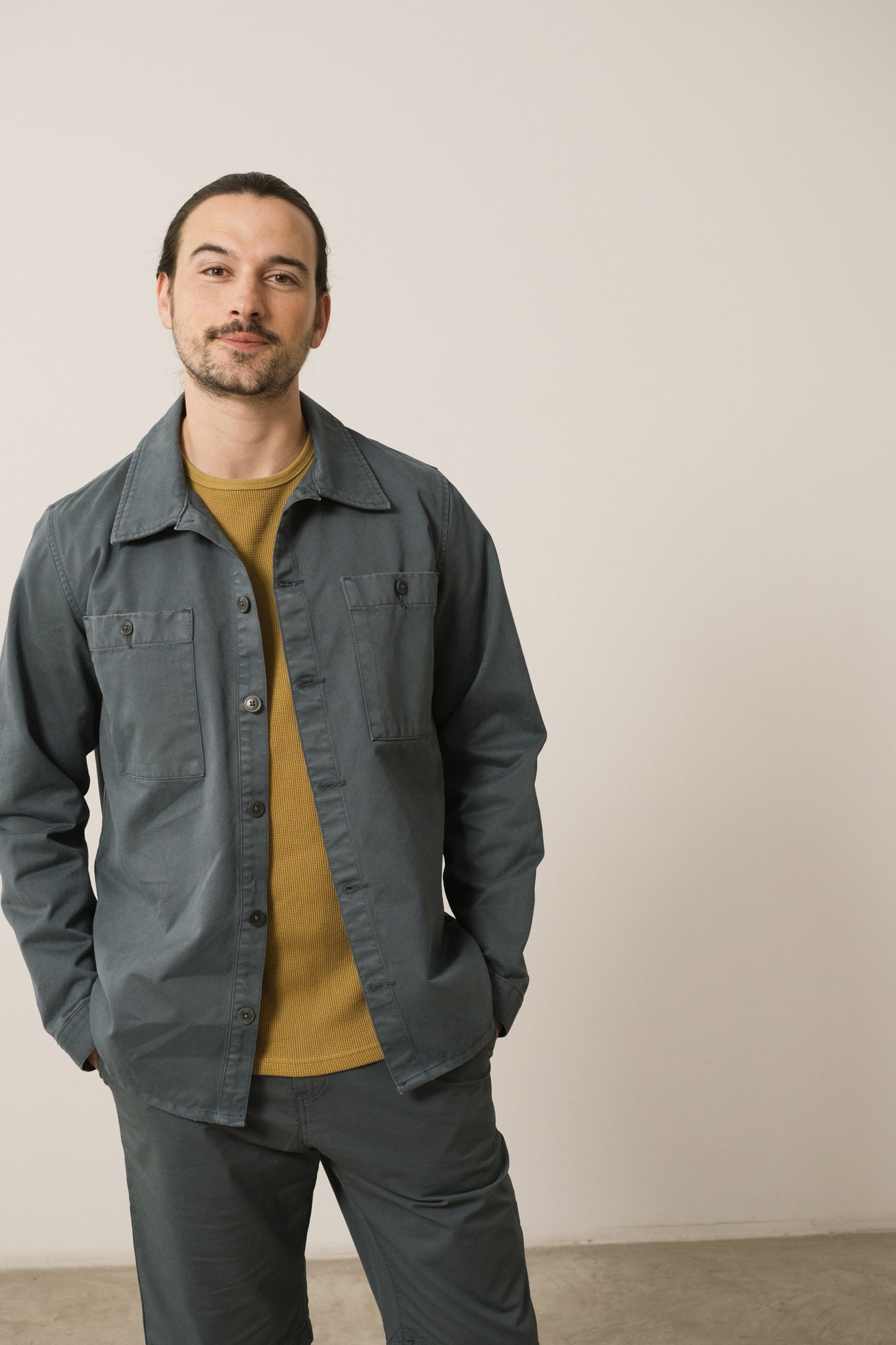 Helmut Overshirt Worker Organic Cotton In Blue - Imagen 3