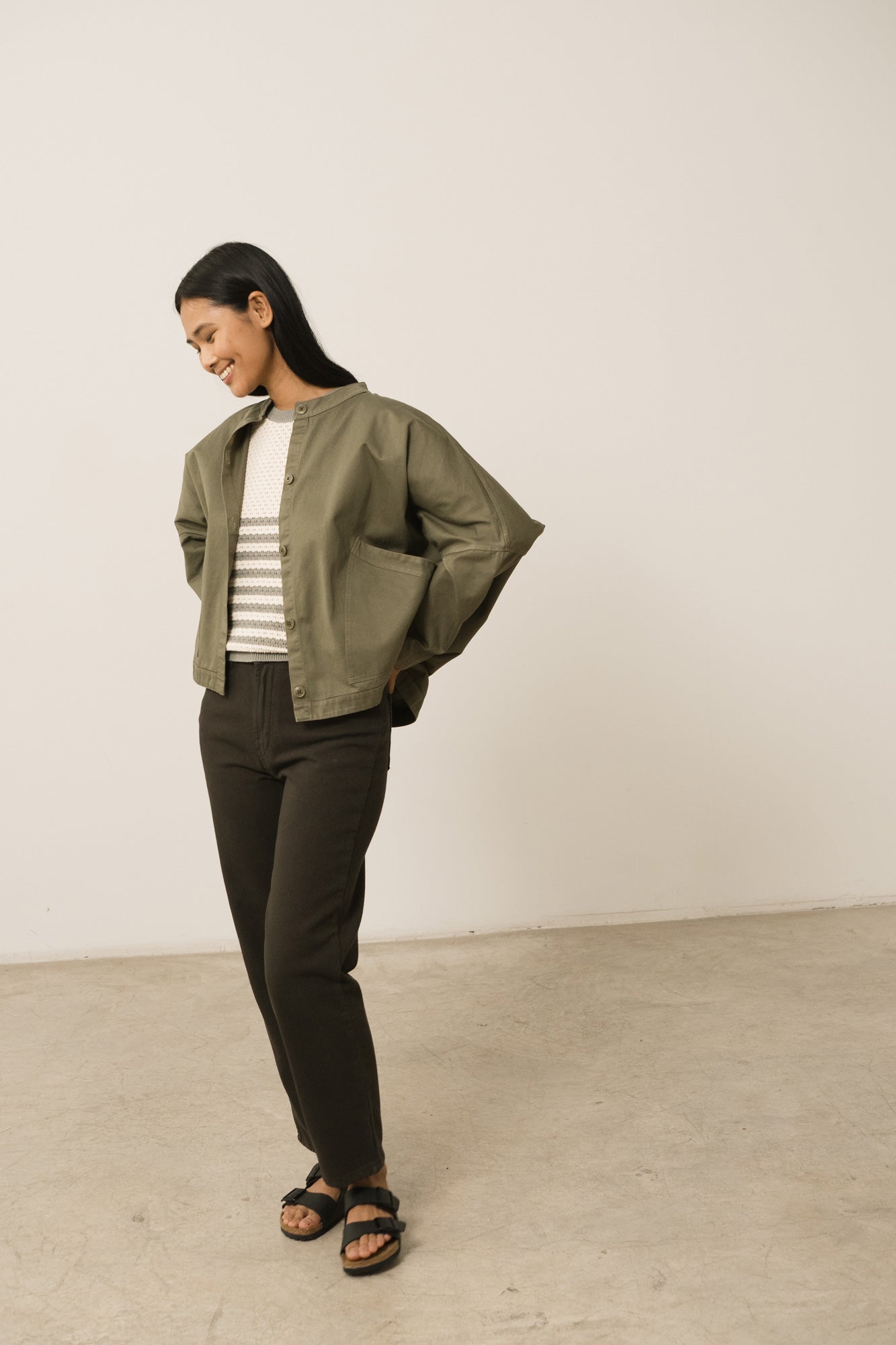 Henny Organic Cotton Jacket In Green - Imagen 4