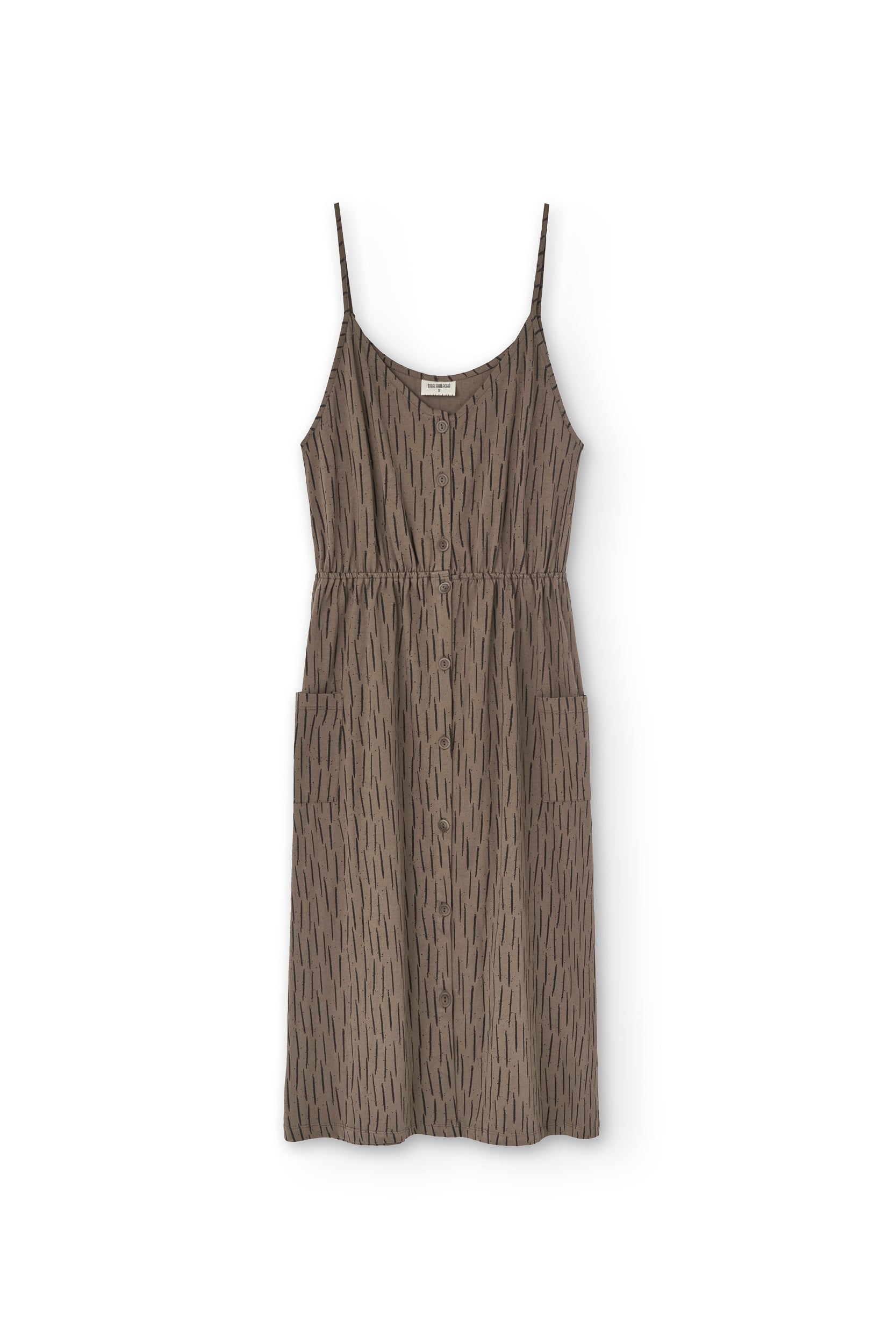 Hiara Midi Dress in brown bark