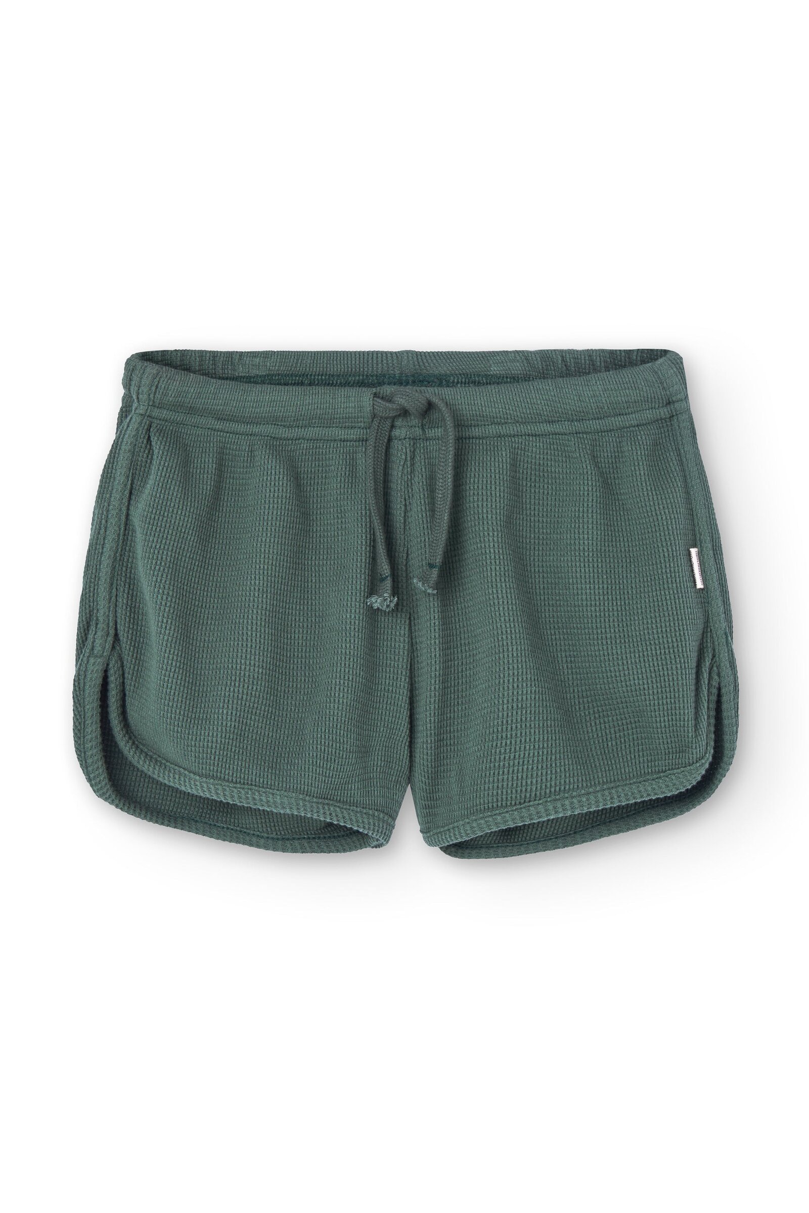 Huali waffle organic cotton shorts in blue