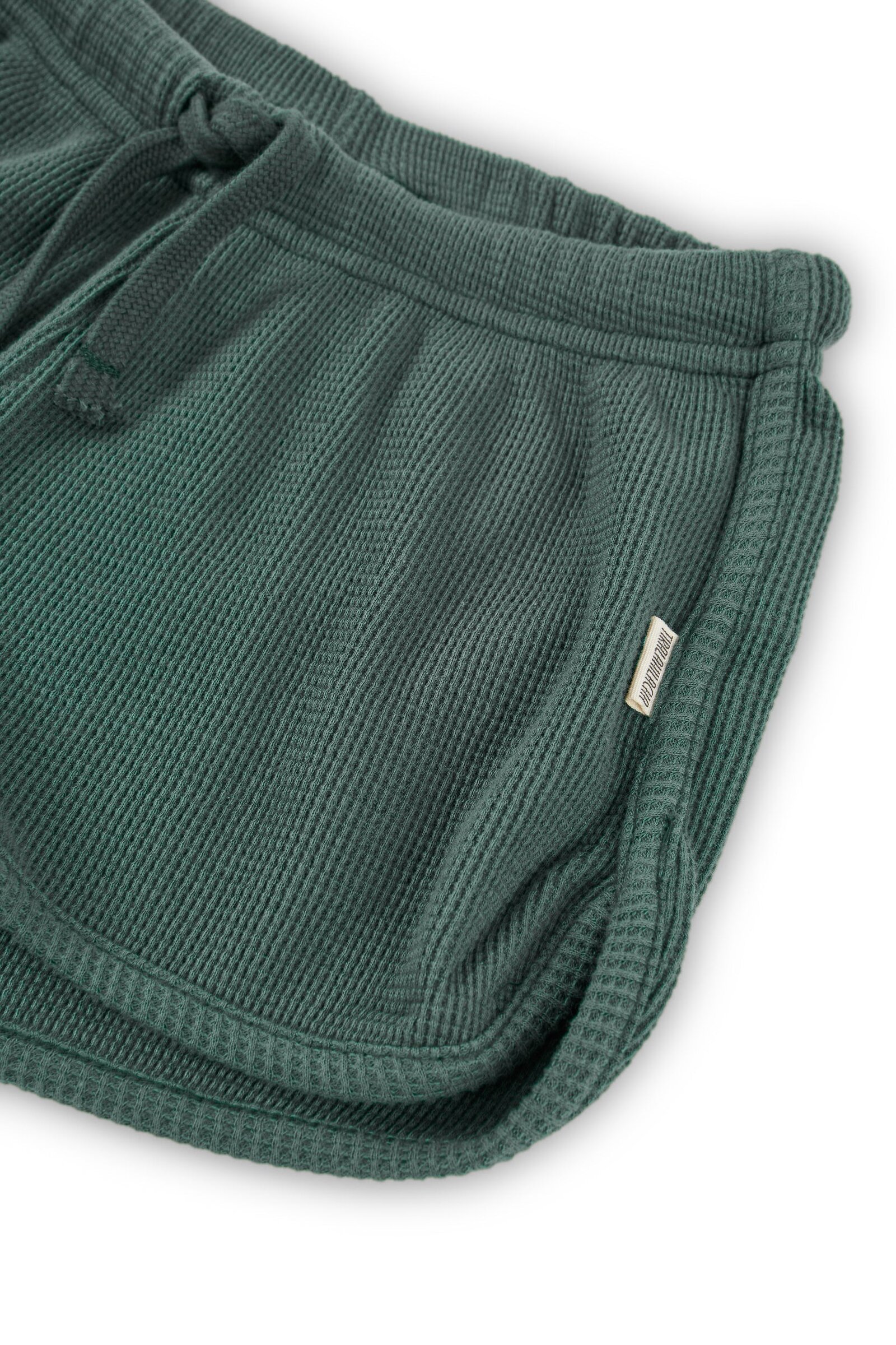 Huali waffle organic cotton shorts in blue - Imagen 6