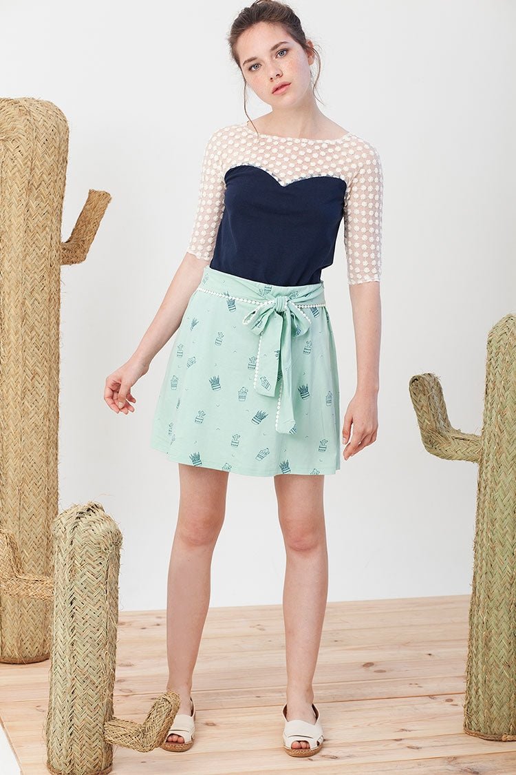 Ingrid skirt in light green.