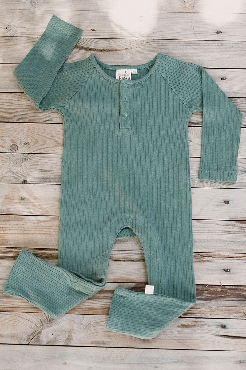 Jam Baby Jumpsuit Emerald Green Ribbed