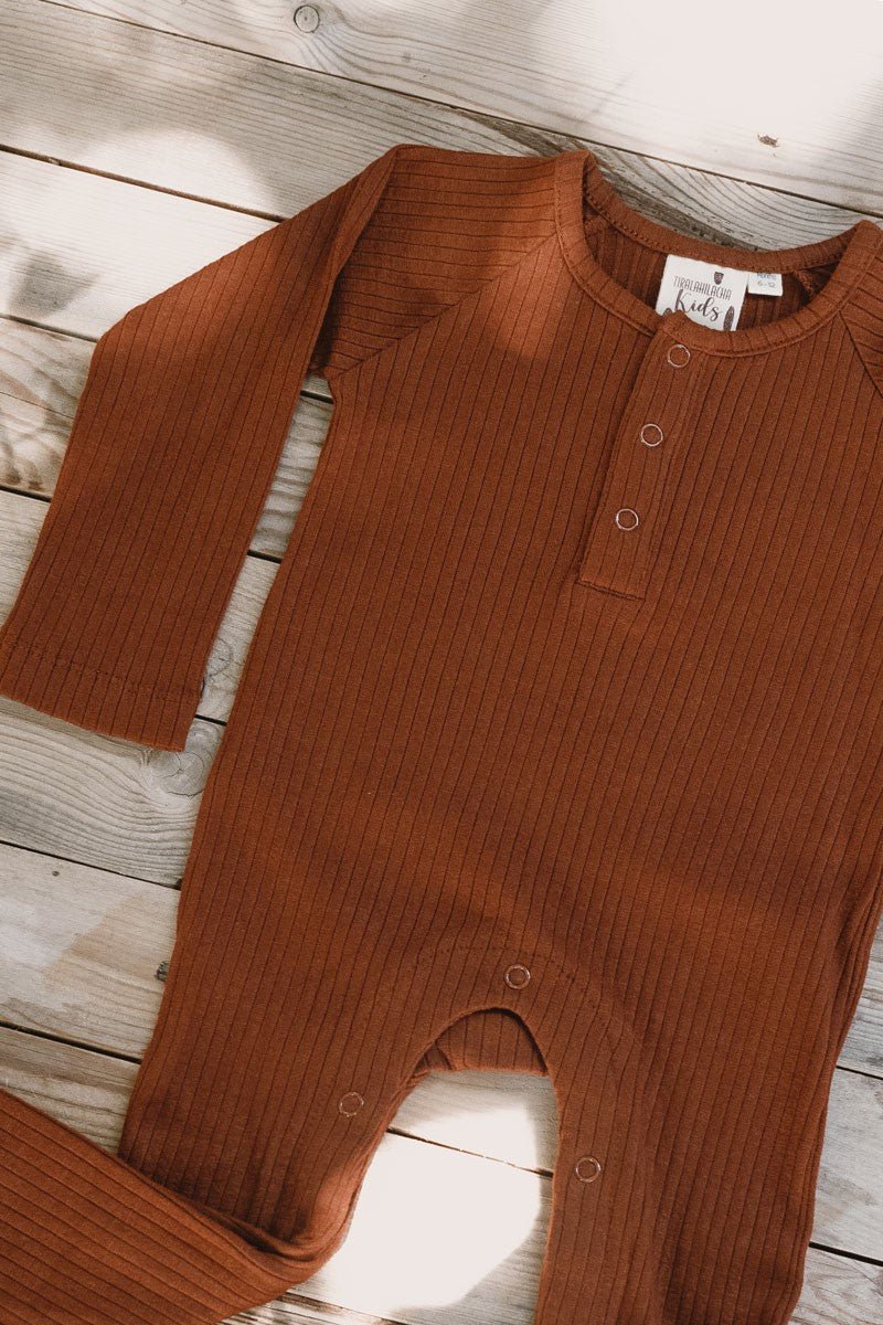 Jam Baby Jumpsuit Garnet Agate Ribbed