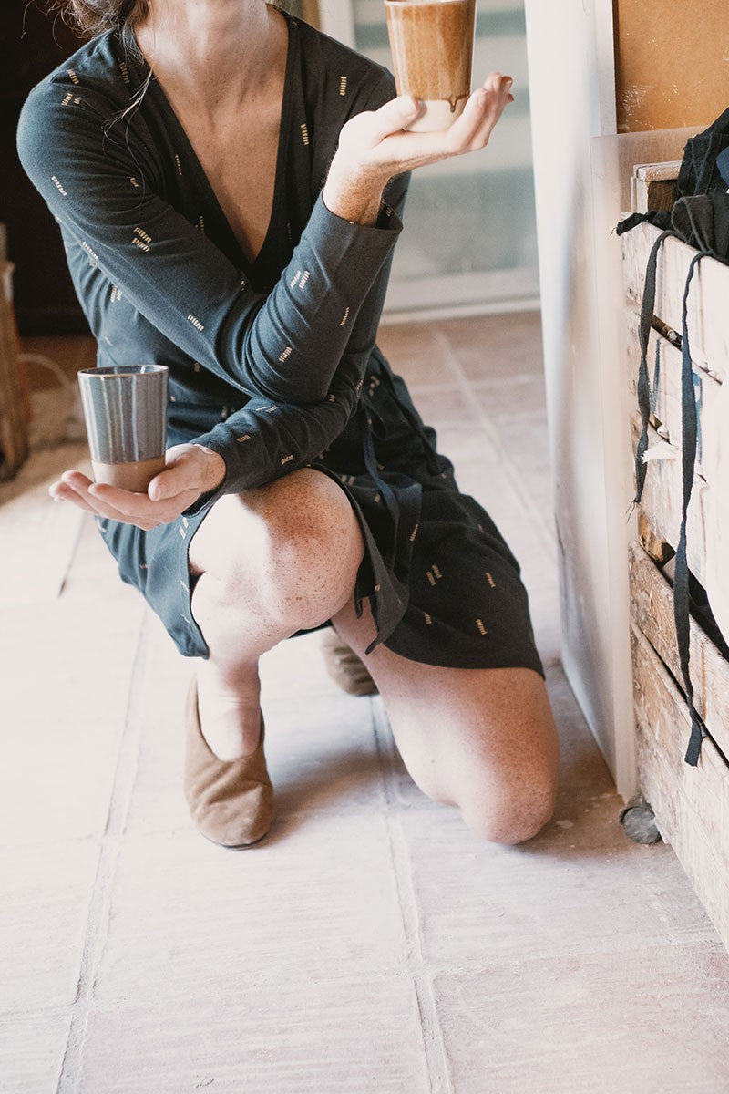 Janette Crossover Dress Minerals Black