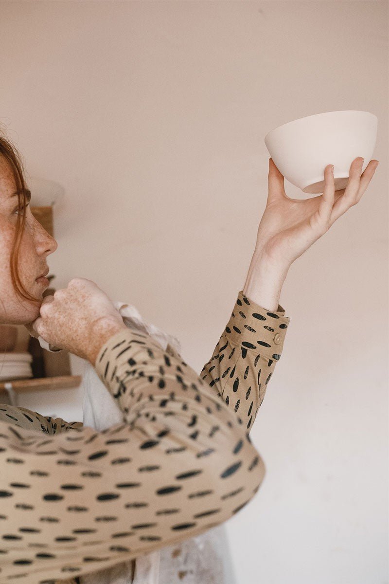 Janire Strokes Shirt Dress Stones Beige - Imagen 2