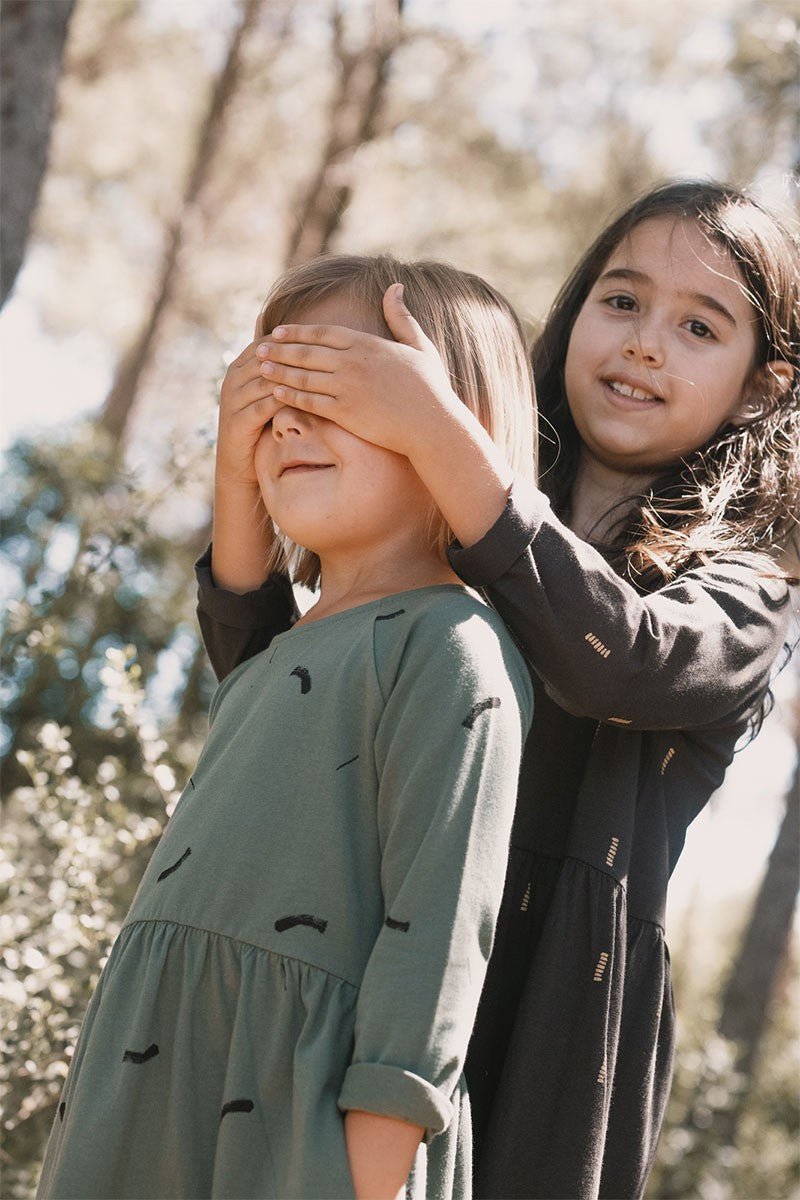 Jess Dress Strokes Green