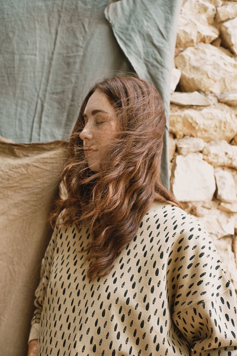 Joana Oversize Sweatshirt Stones Beige - Imagen 3