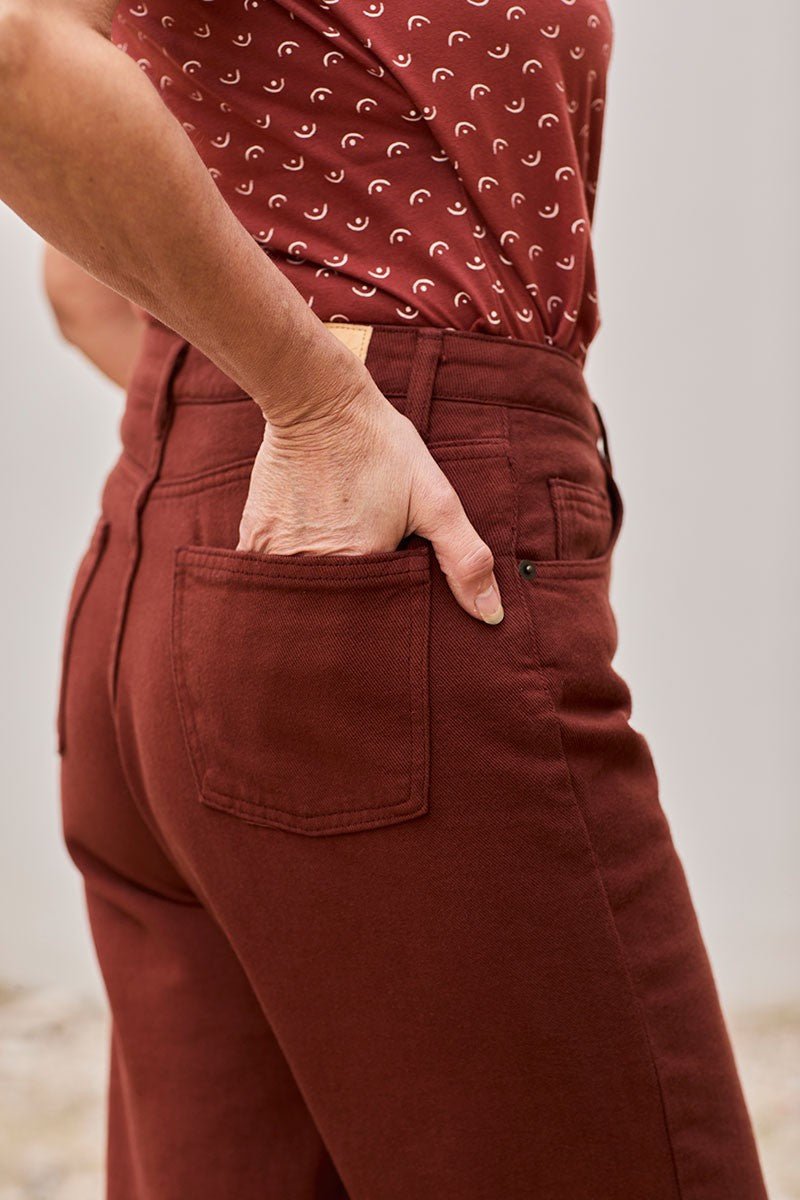 Juliet Trousers Momfit Garnet Agate