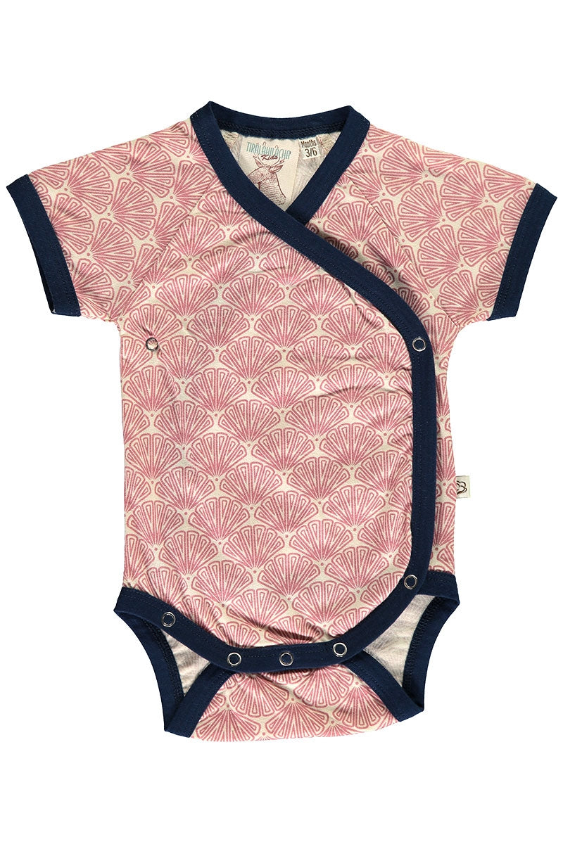 Kimono Organic Cotton Body in salmon and japanese print