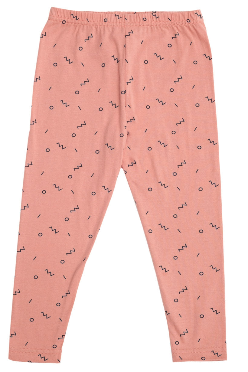 Legging rosa con estampado abstracto