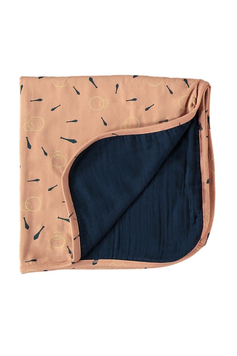 Manta reversible bebé rosa