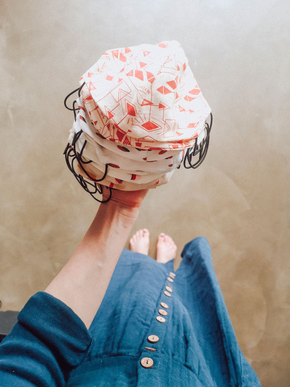 Mascarilla estampado libelilas