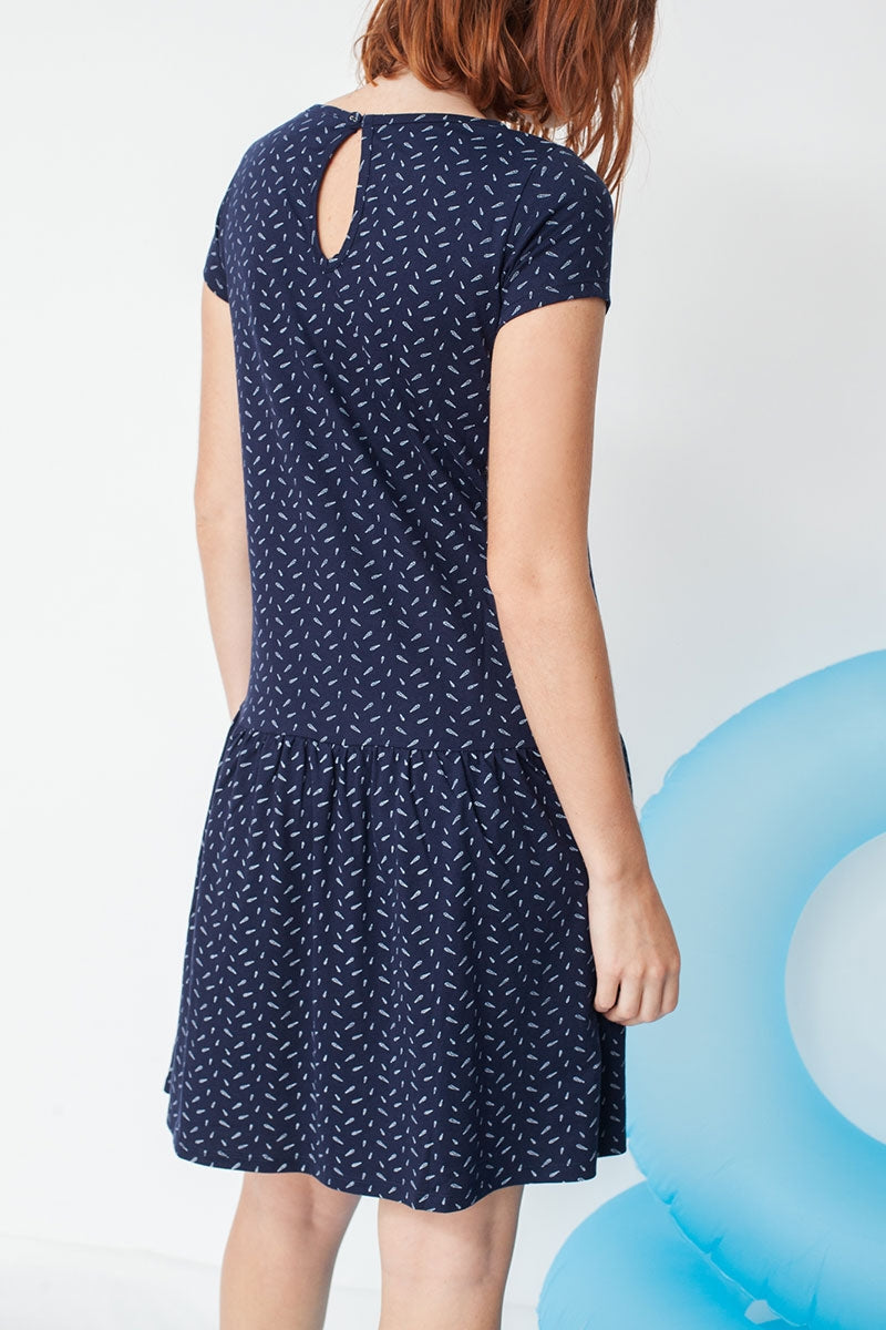 Miranda charlestón dress in navy blue