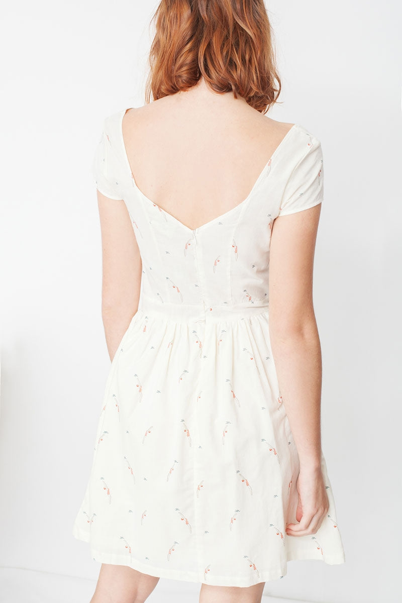 Moira back neckline with swimmers print
