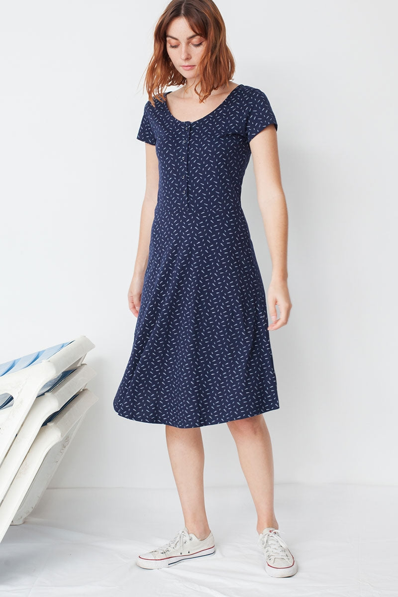 Monica middle layer dress in navi blue