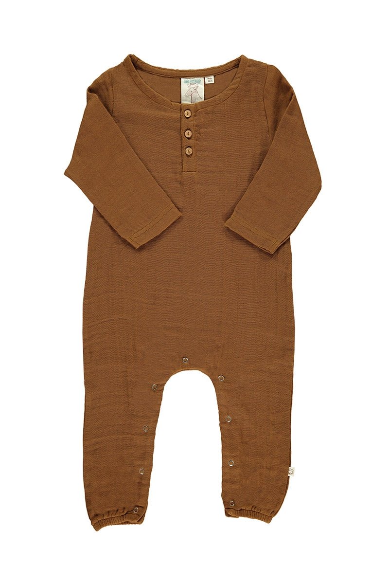 Mono bebé muselina basic marrón