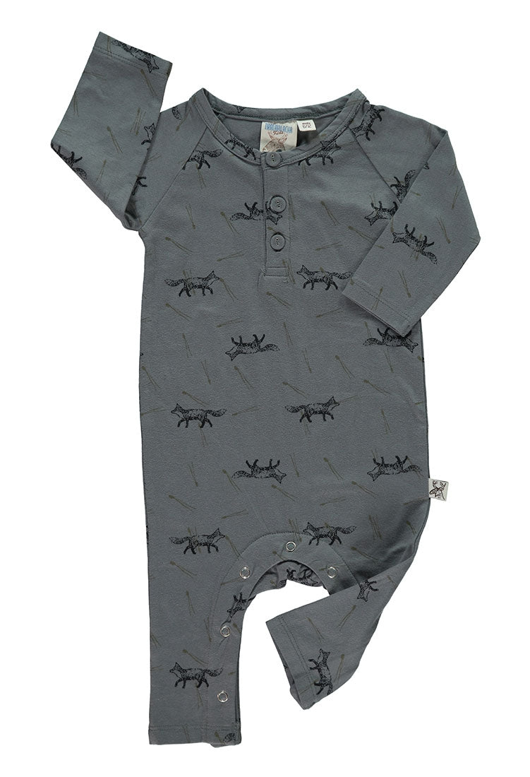 Mono manga larga color gris