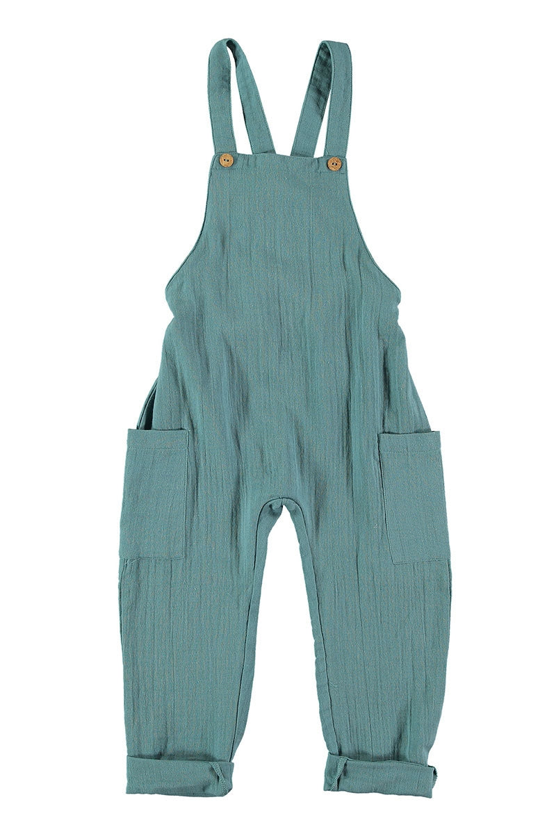 Muslin jumpsuit basic in blue