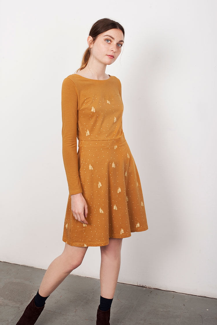 Mustard Yoke Laina dress