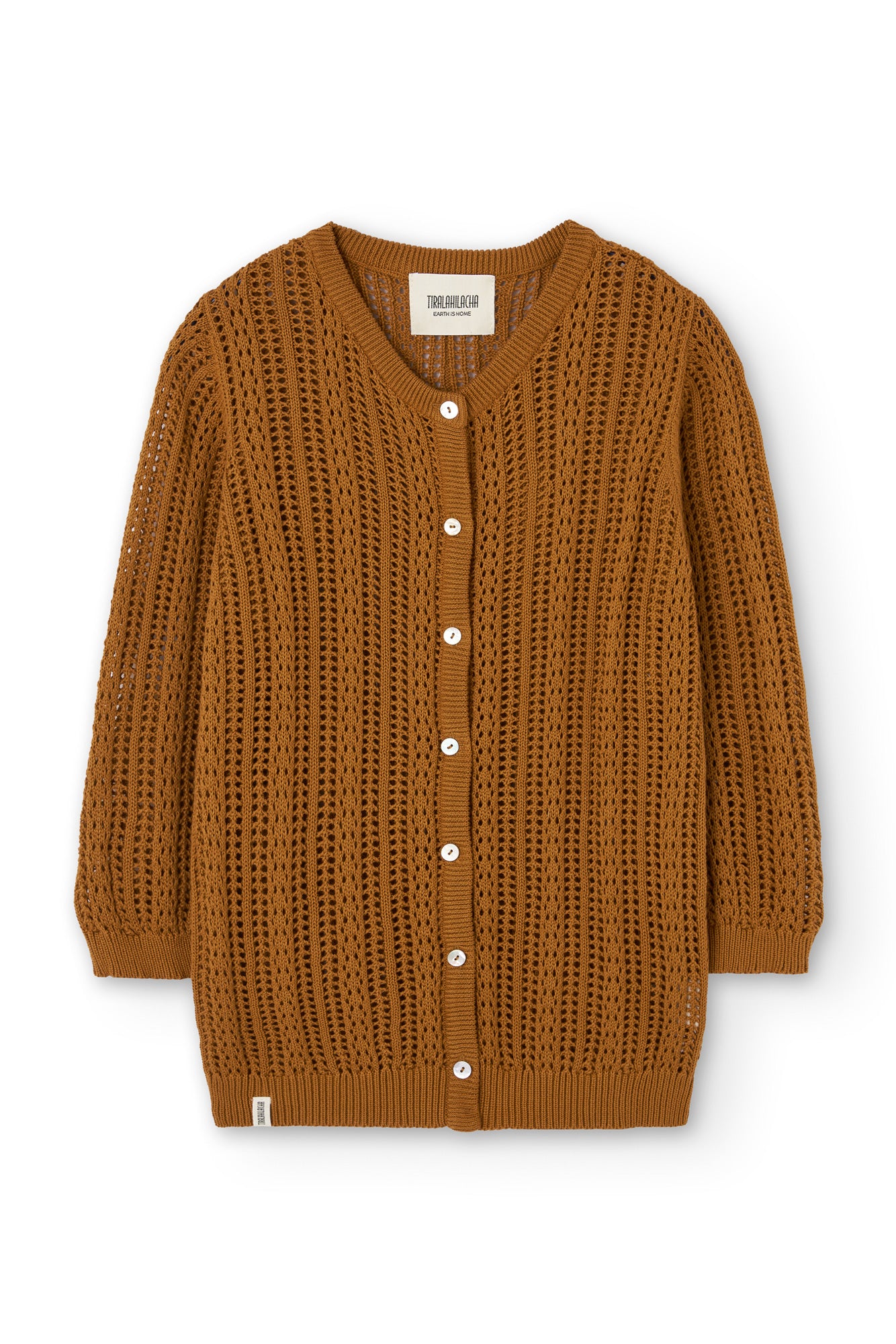 Openwork Cardigan Terracota